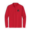 Bigfoot & Cat Embroidered Quarter-Zip Pullover | Sasquatch Cat Shirt