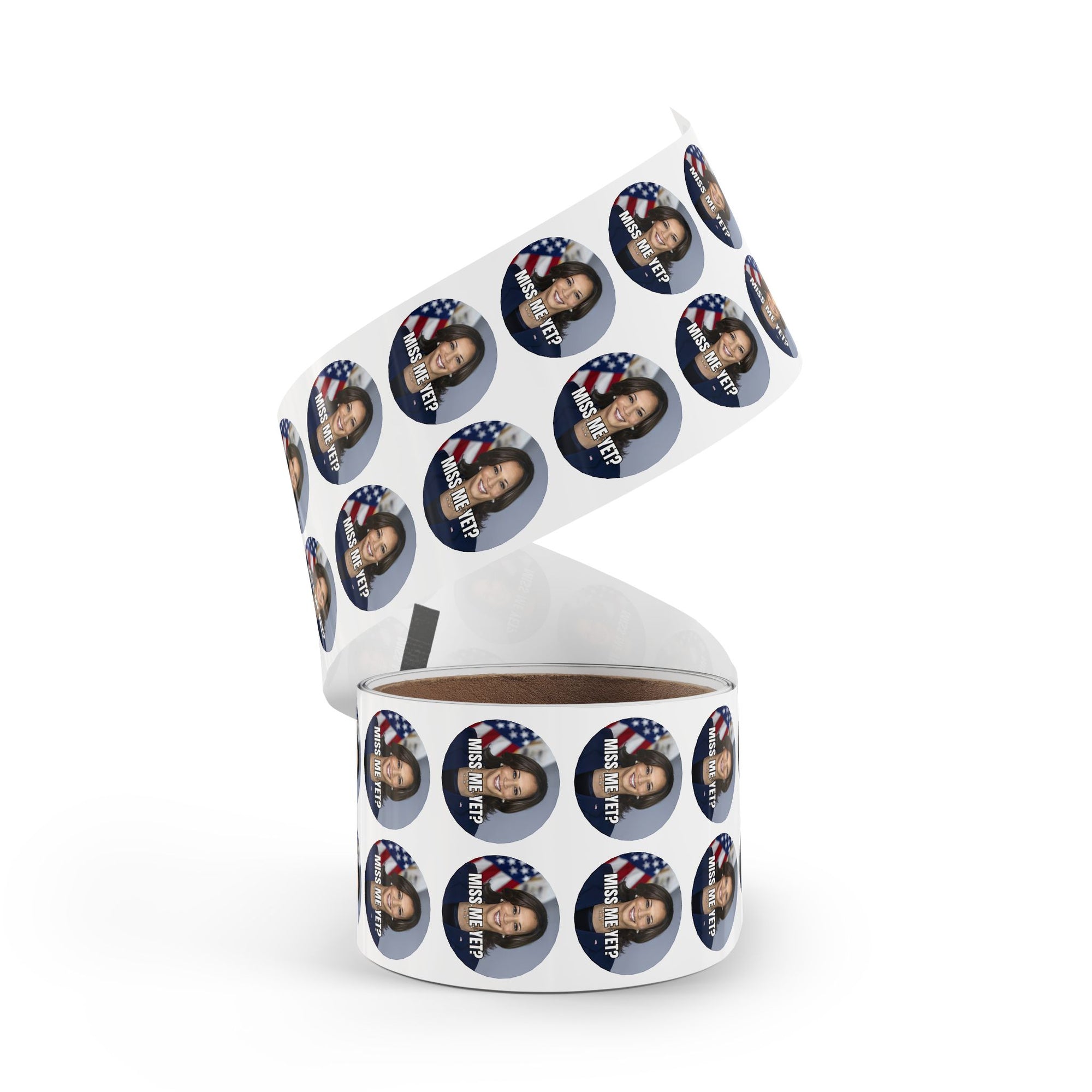 Political Round Sticker Rolls - Kamala 'Miss Me Yet?'