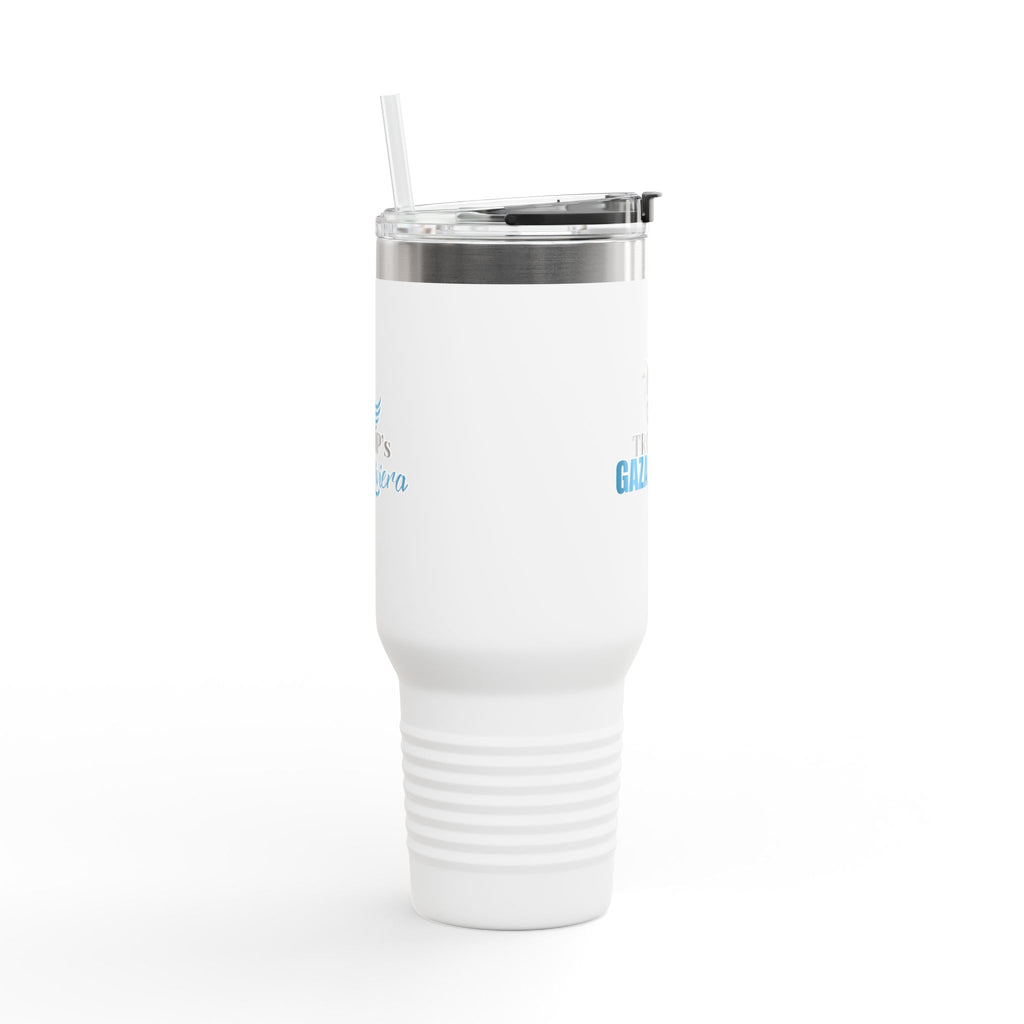 40oz Trump's Gaza Riviera Tumbler with Straw