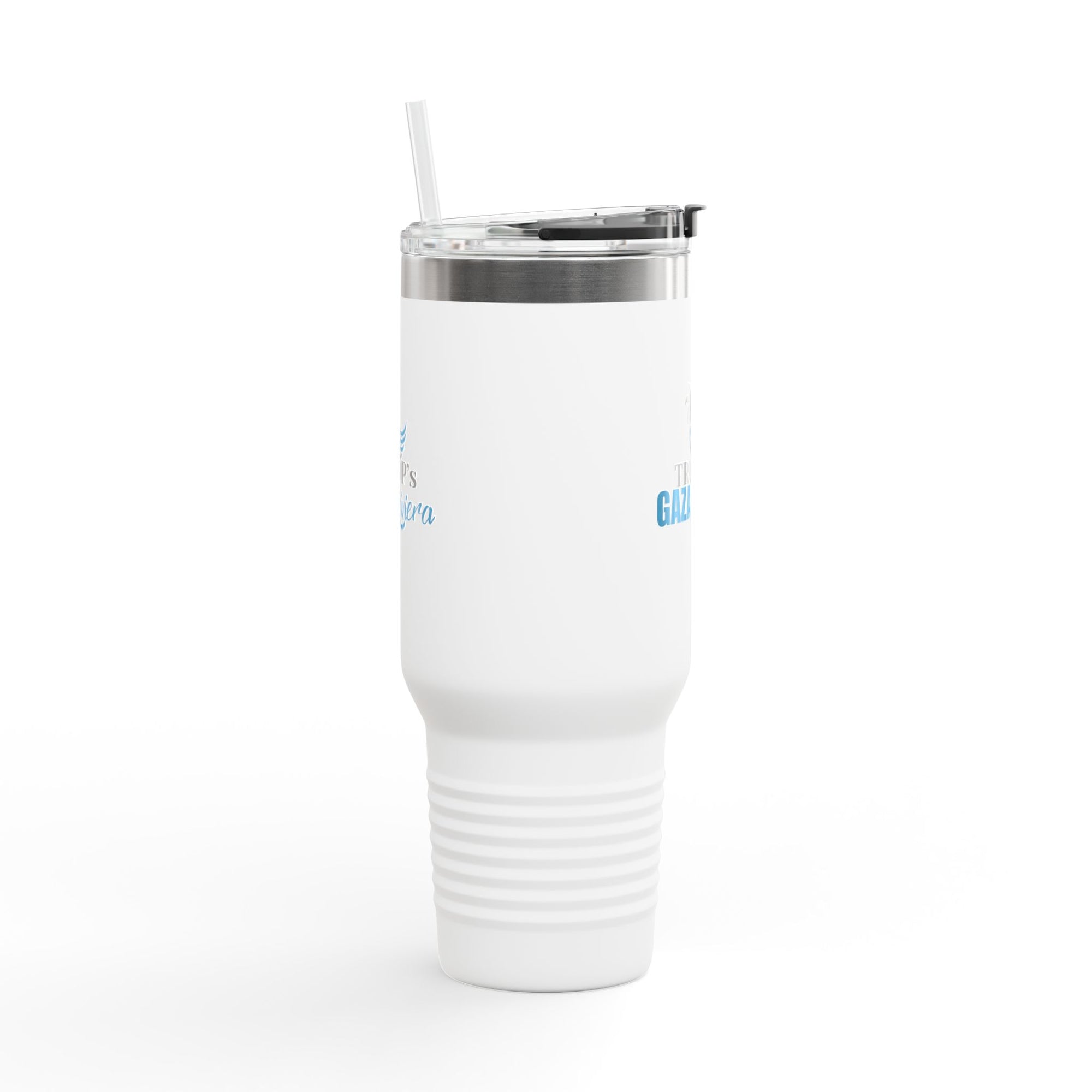 40oz Trump's Gaza Riviera Tumbler with Straw