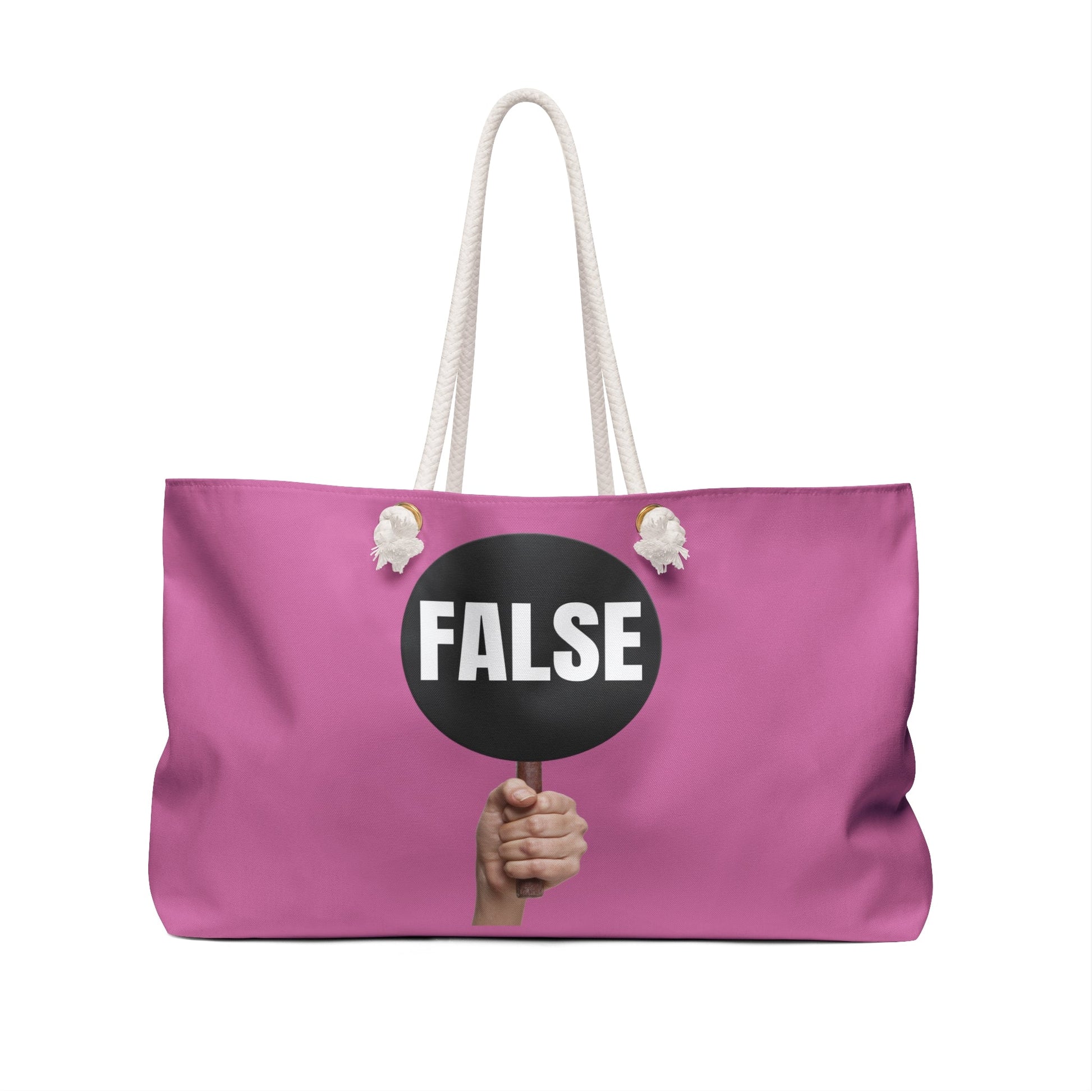 Bold Statement Weekender Bag - 'False' Design for Travel and Lifestyle Printify