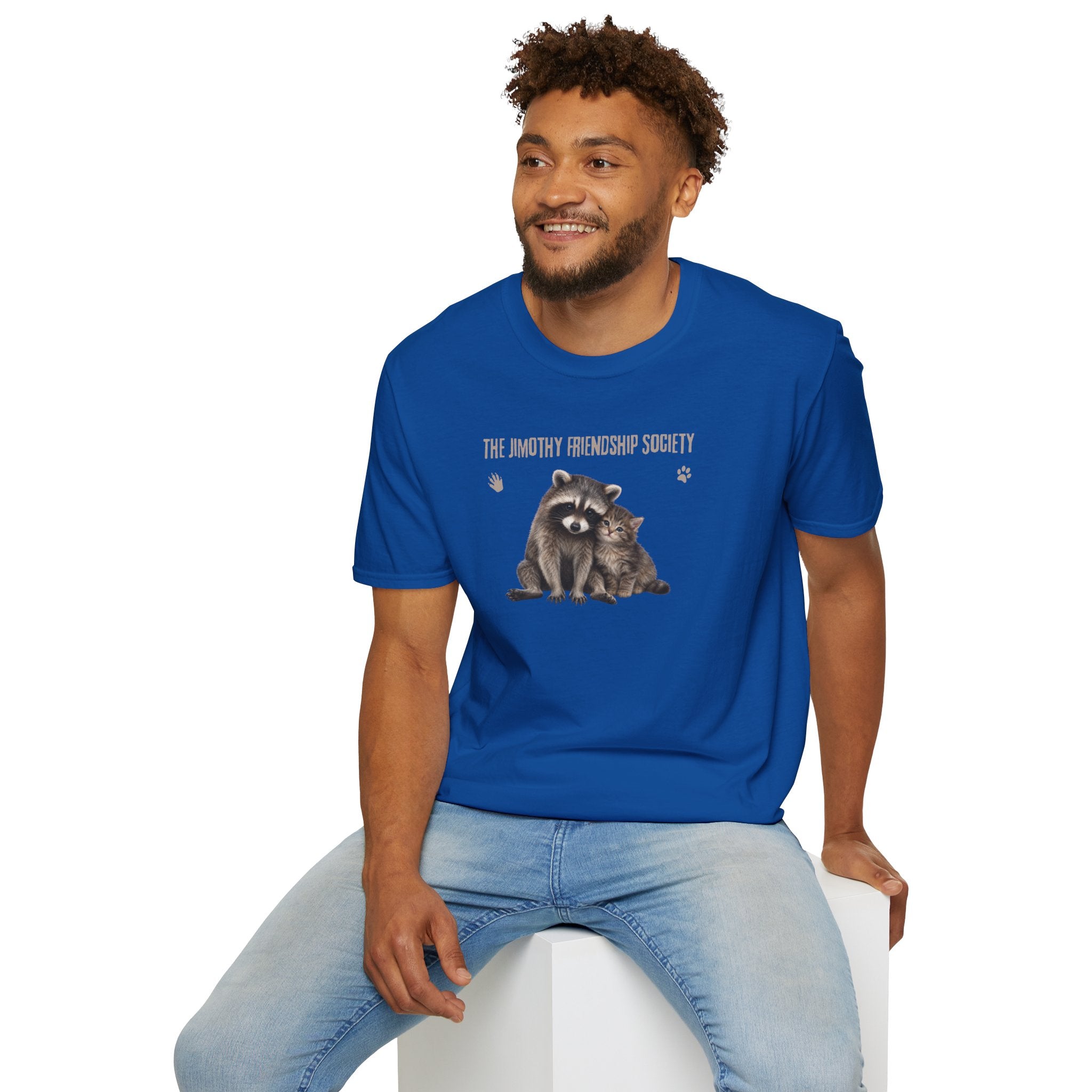 The Jimothy Friendship Society T-Shirt | Raccoon and Kitten Tee