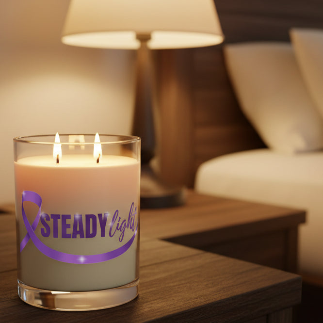 Steady Light Epilepsy Awareness Candle