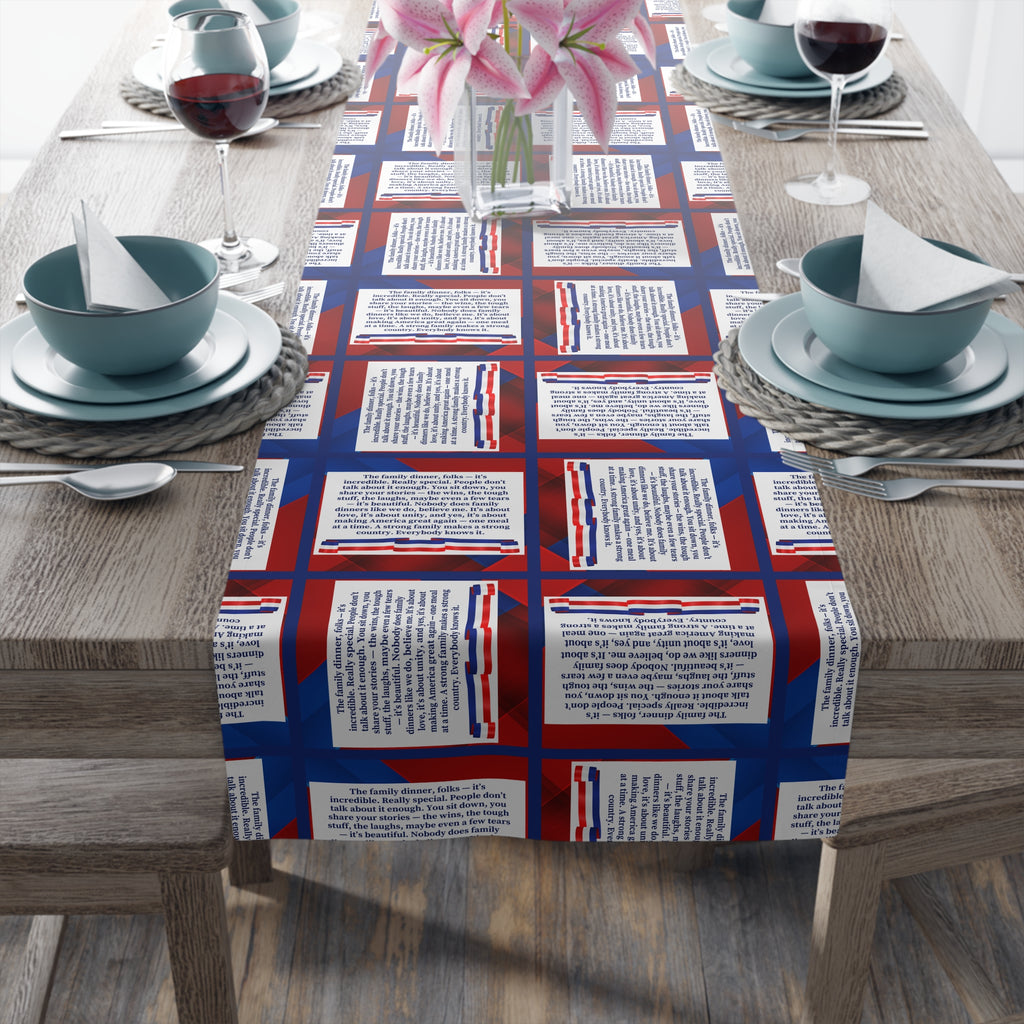 Make Family Dinners Great Again Parody Table Runner – Funny Political Décor