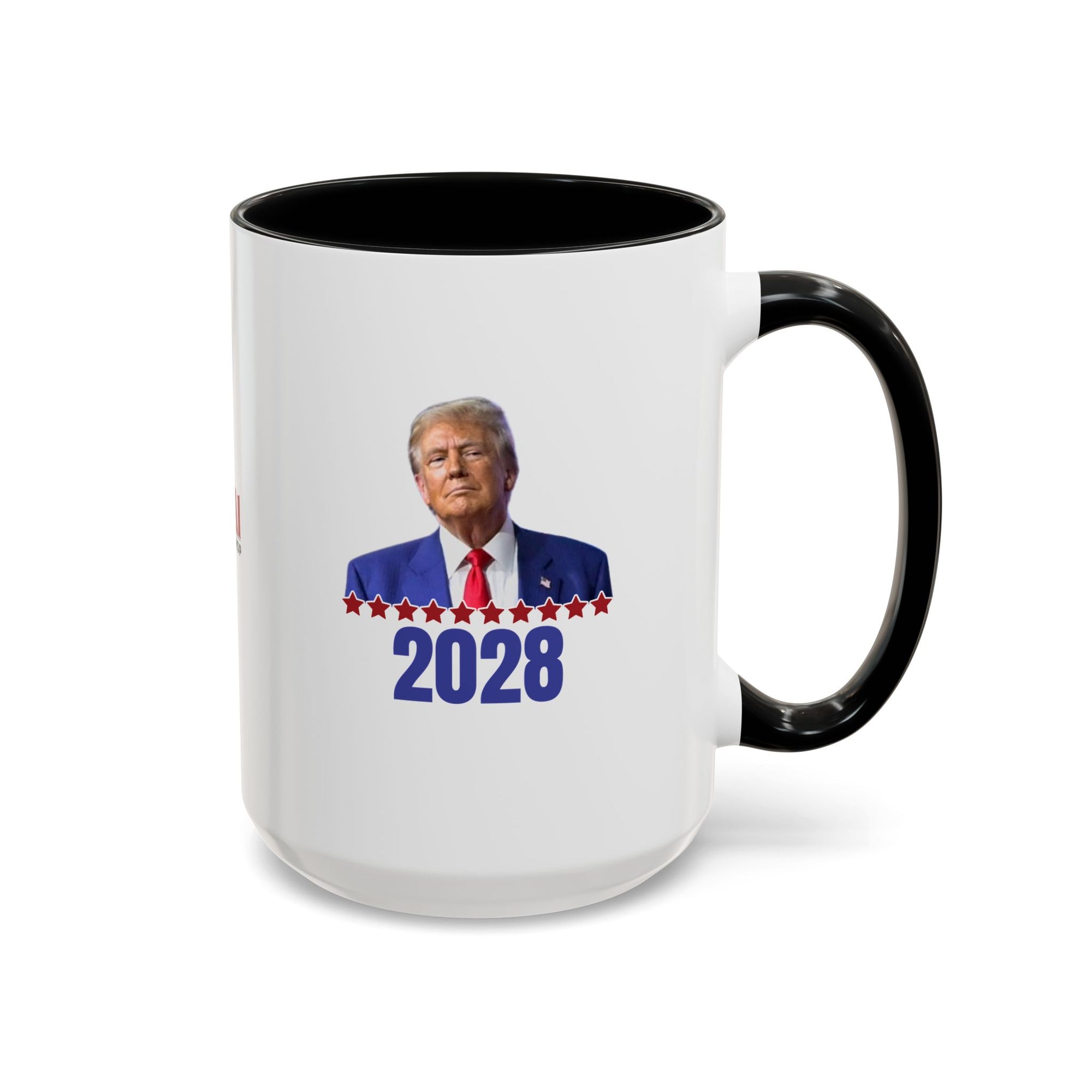 Trump 2028 Accent Coffee Mug - Ceramic Mug for Political Enthusiasts