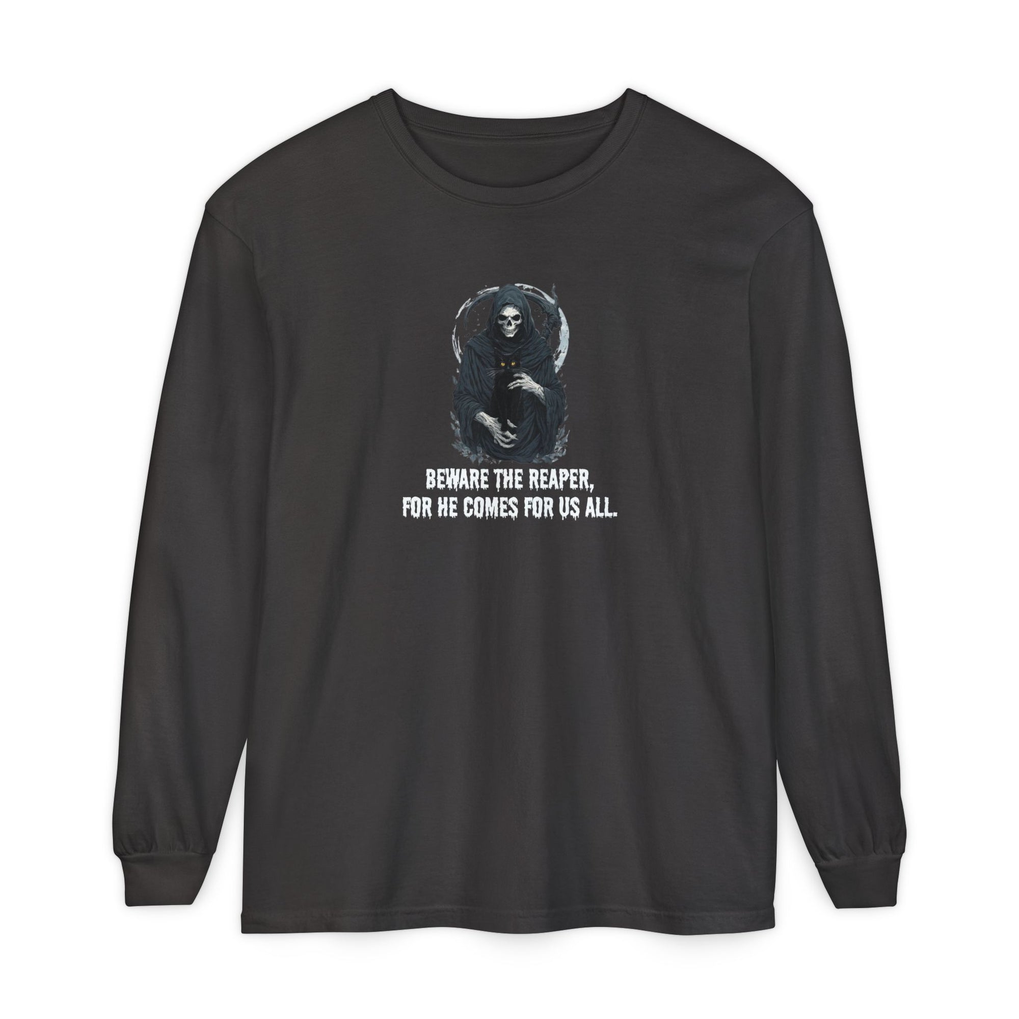 Grim Reaper Long Sleeve T-Shirt, Halloween Apparel