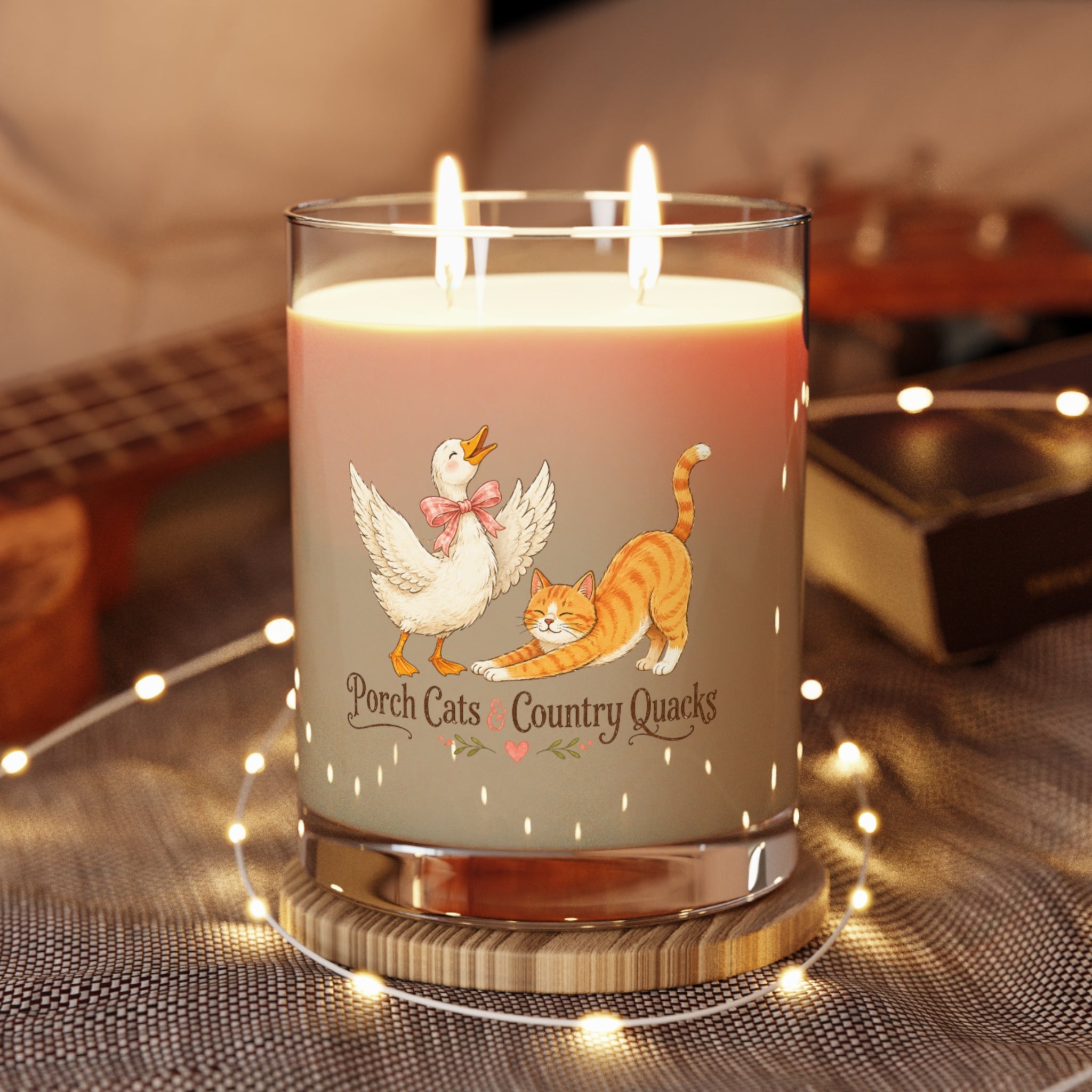 Porch Cats & Country Quacks Soy Candle — 11oz Glass