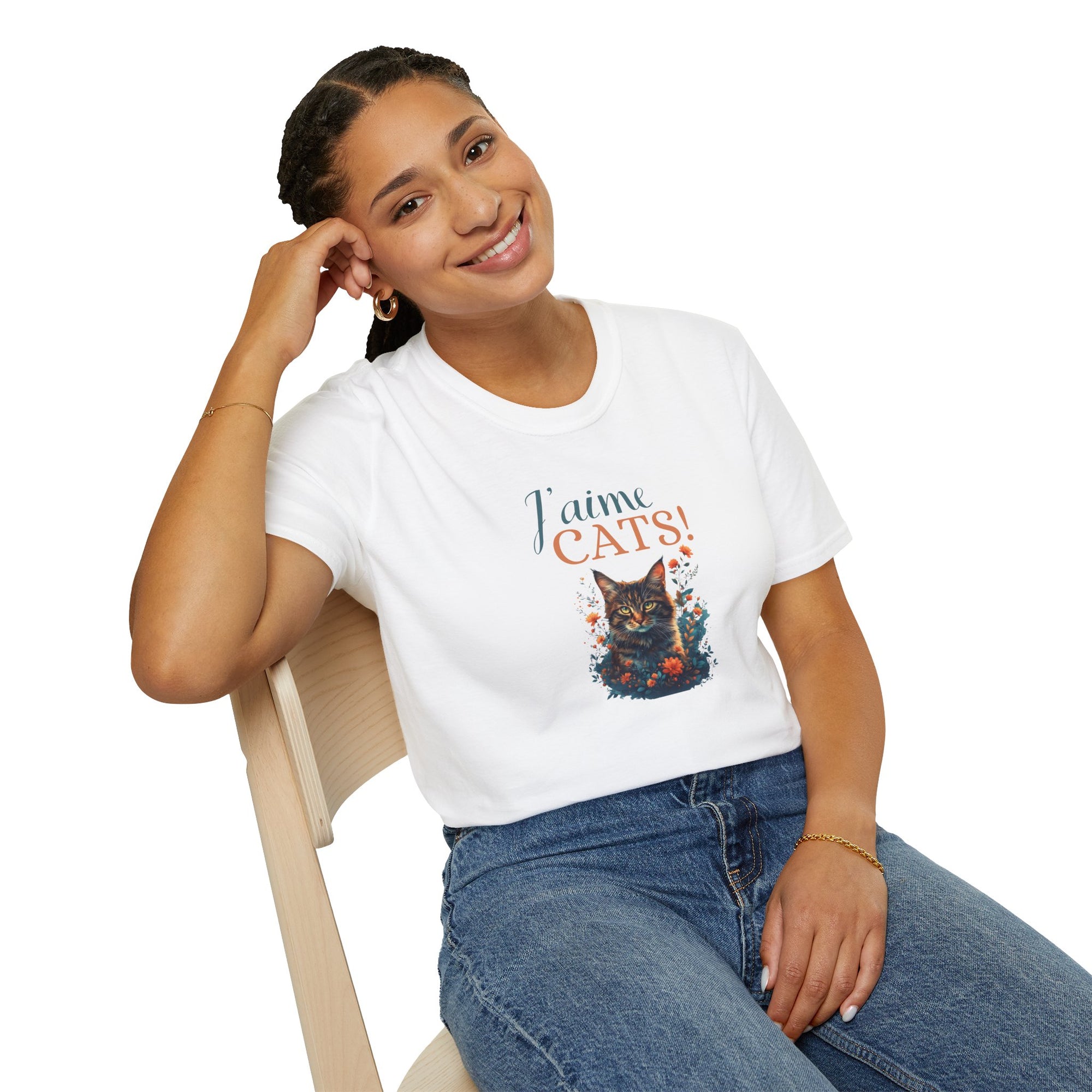 J'aime Cats Unisex Softstyle T-Shirt - Perfect Gift for Cat Lovers