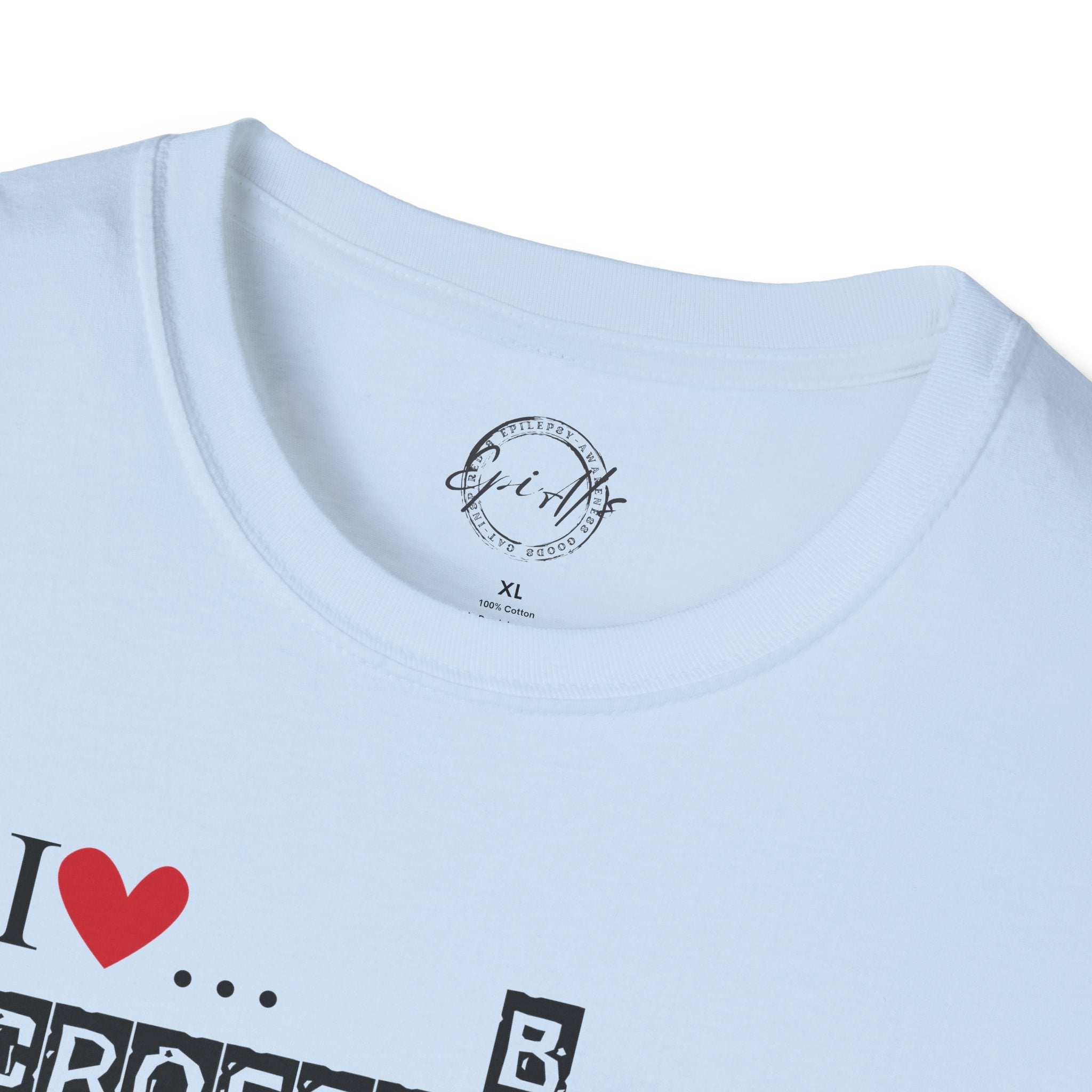 Photo depicting the ​Crosswords and Cats Unisex Softstyle T-Shirt from EpiAl's Shop.