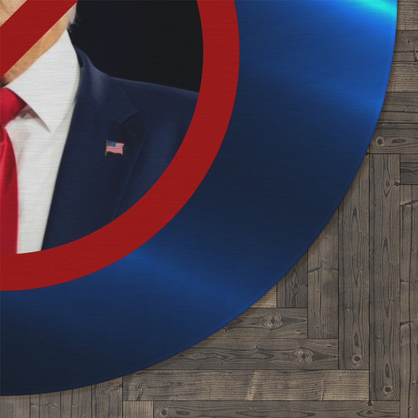 Political Statement Round Rug - 'Not My President' Floor Decor