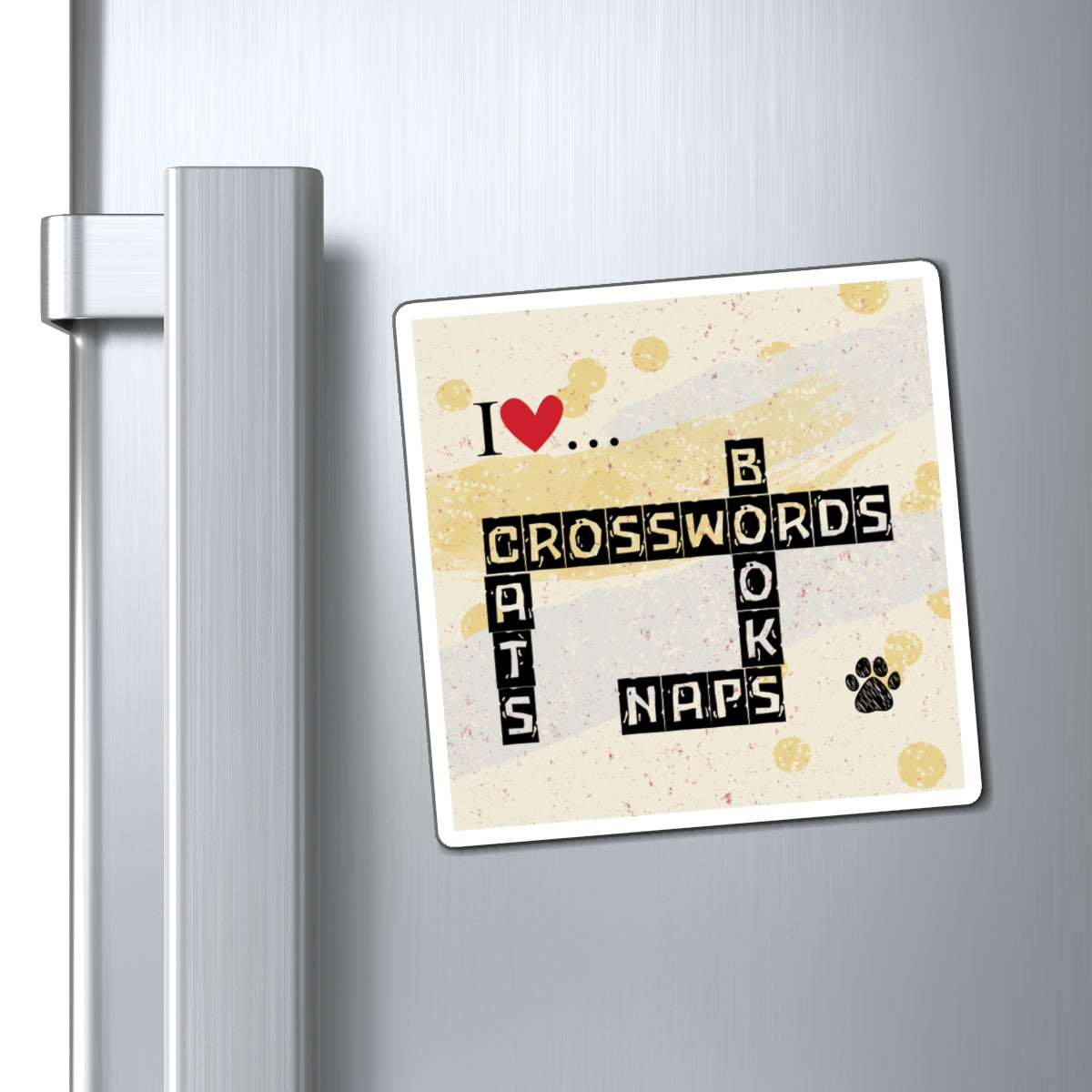 Photo depicting the ​Crosswords and Cats Magnets from EpiAl's Shop.