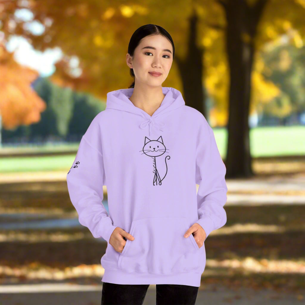 Cozy Stick Cat Lover Hoodie