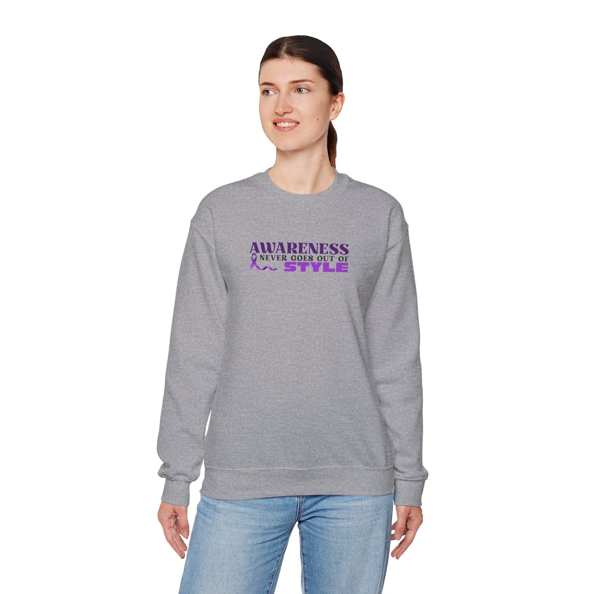 “Awareness Never Goes Out of Style” Embroidered Sweatshirt