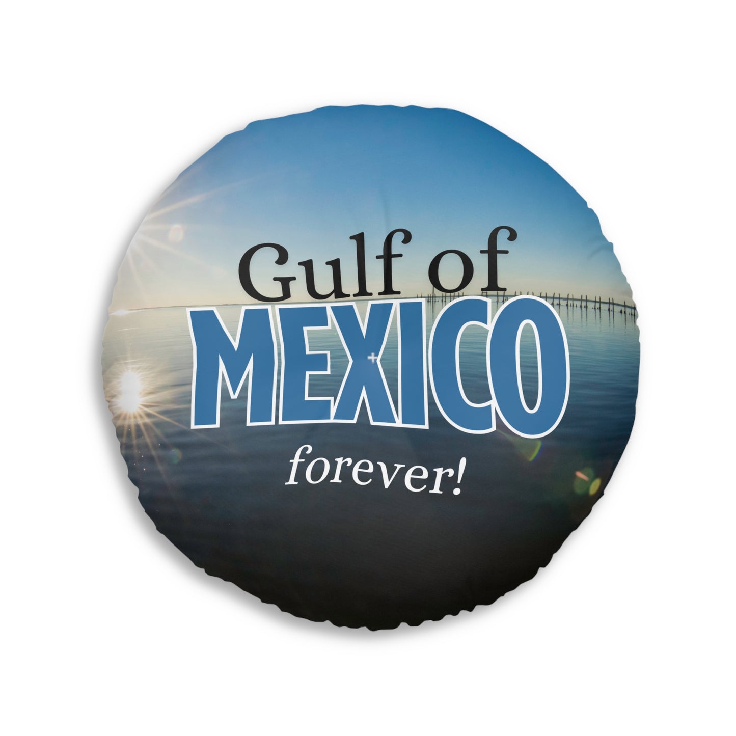 Gulf of Mexico Forever Tufted Floor Pillow - Round