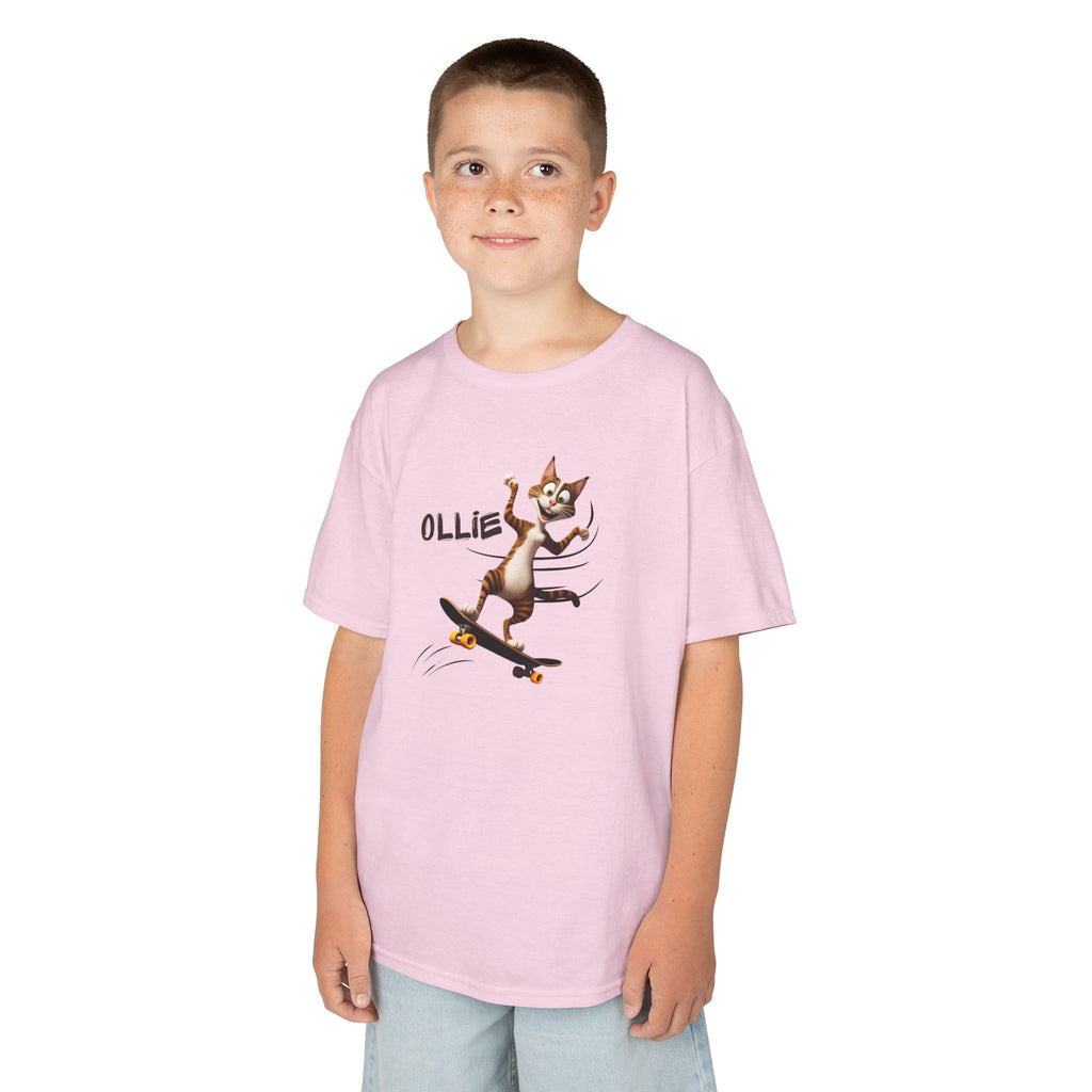 Kids Ollie Cat Tee - Fun and Playful Cotton T-Shirt for Children