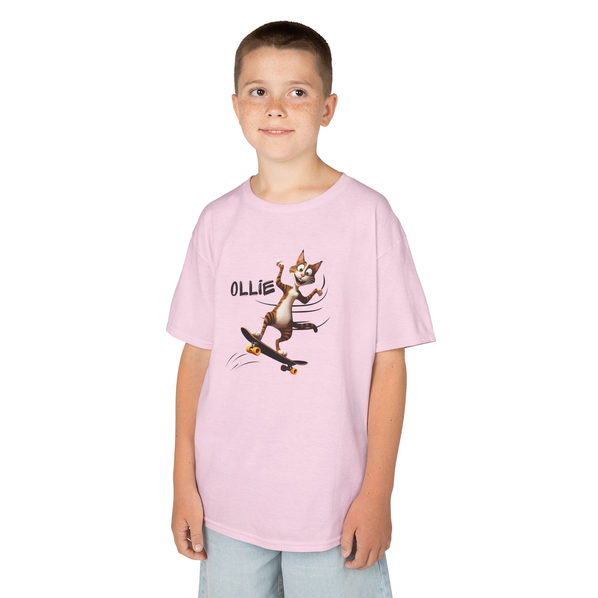 Kids Ollie Cat Tee - Fun and Playful Cotton T-Shirt for Children
