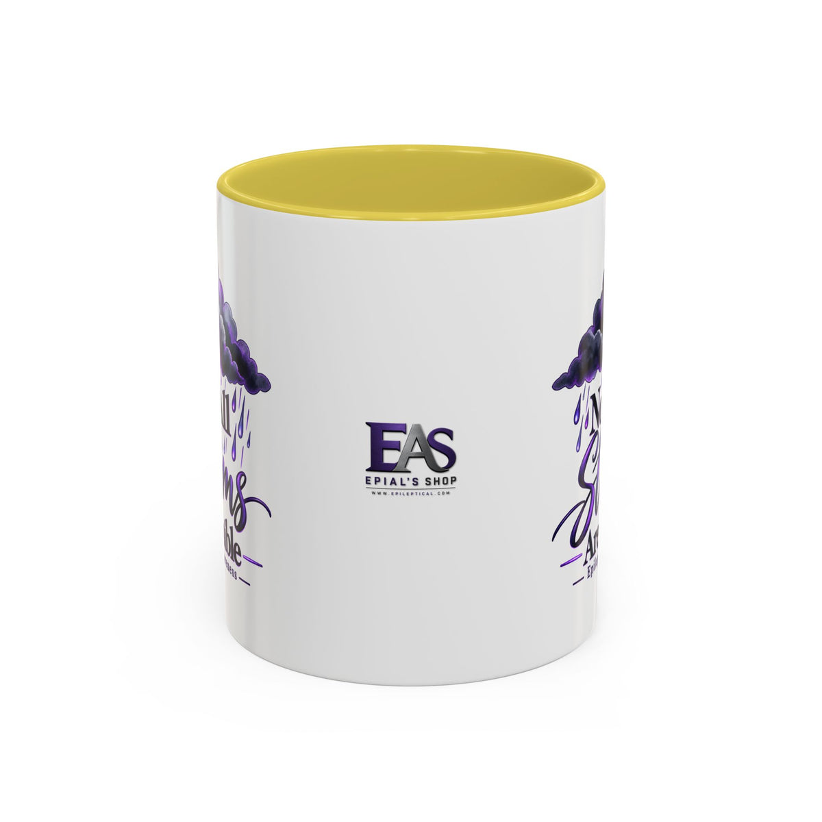 Not All Storms Are Visible Epilepsy Awareness Mug | Purple Storm Cloud Coffee Cup (11oz/15oz)