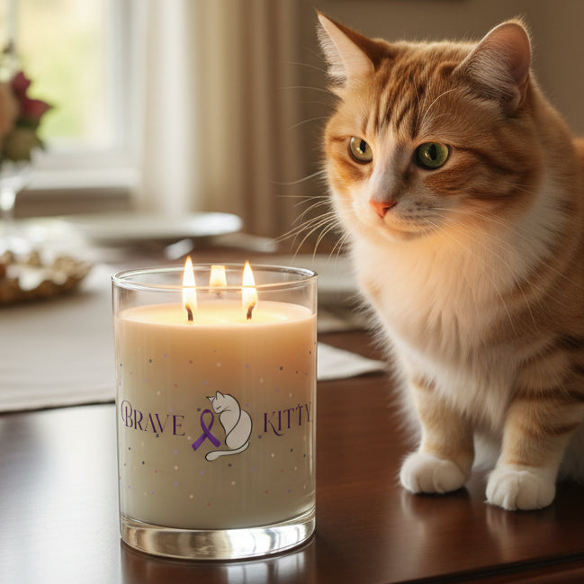 Brave Epikitty Soy Candle | Epileptic Cat Awareness Candle