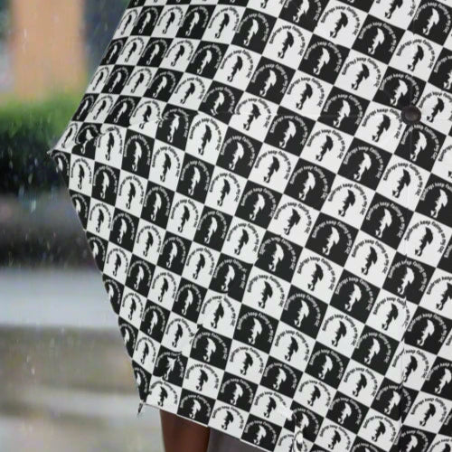 Raindrops Falling on my Cat Foldable Umbrella