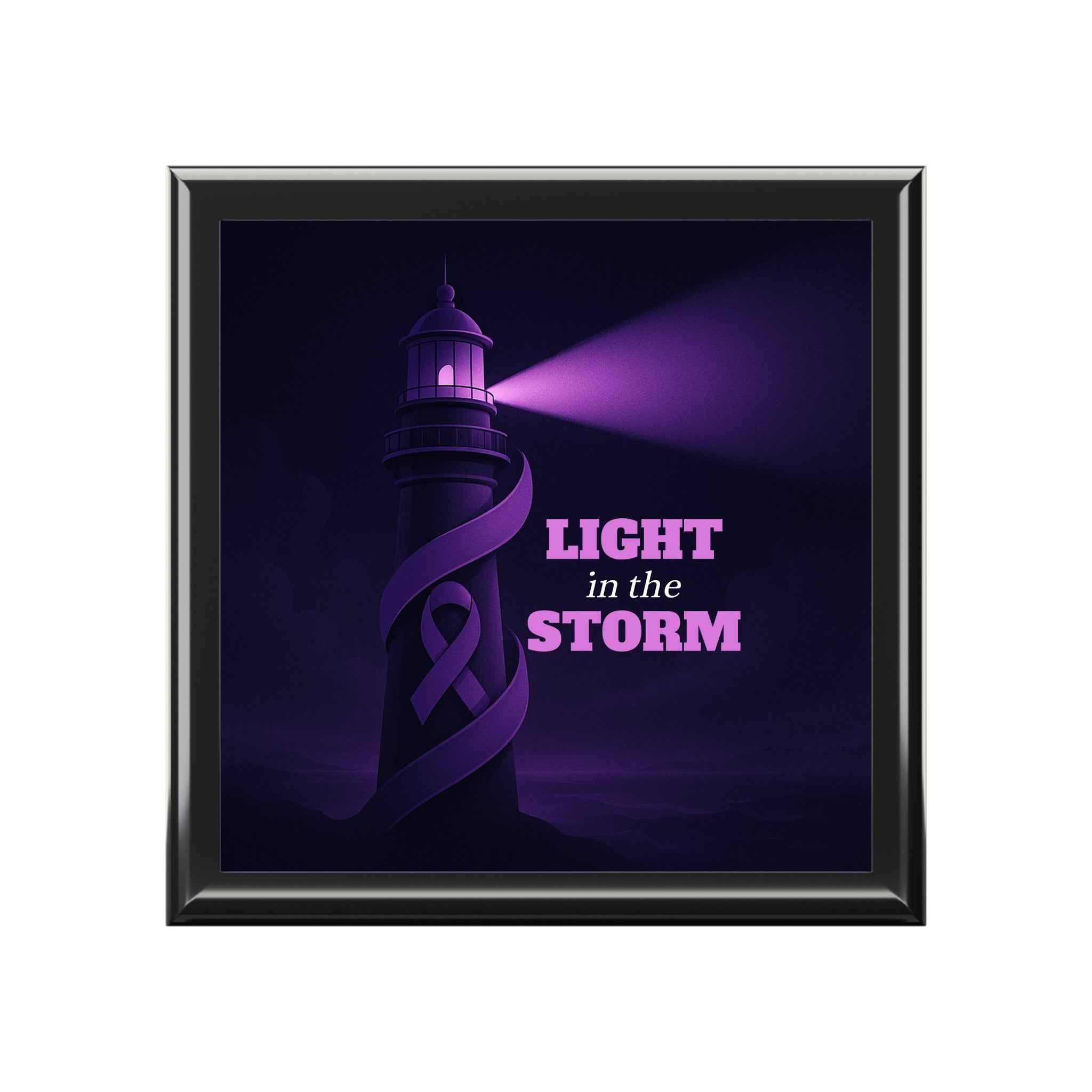 “Light in the Storm” Epilepsy Awareness Black Jewelry Box