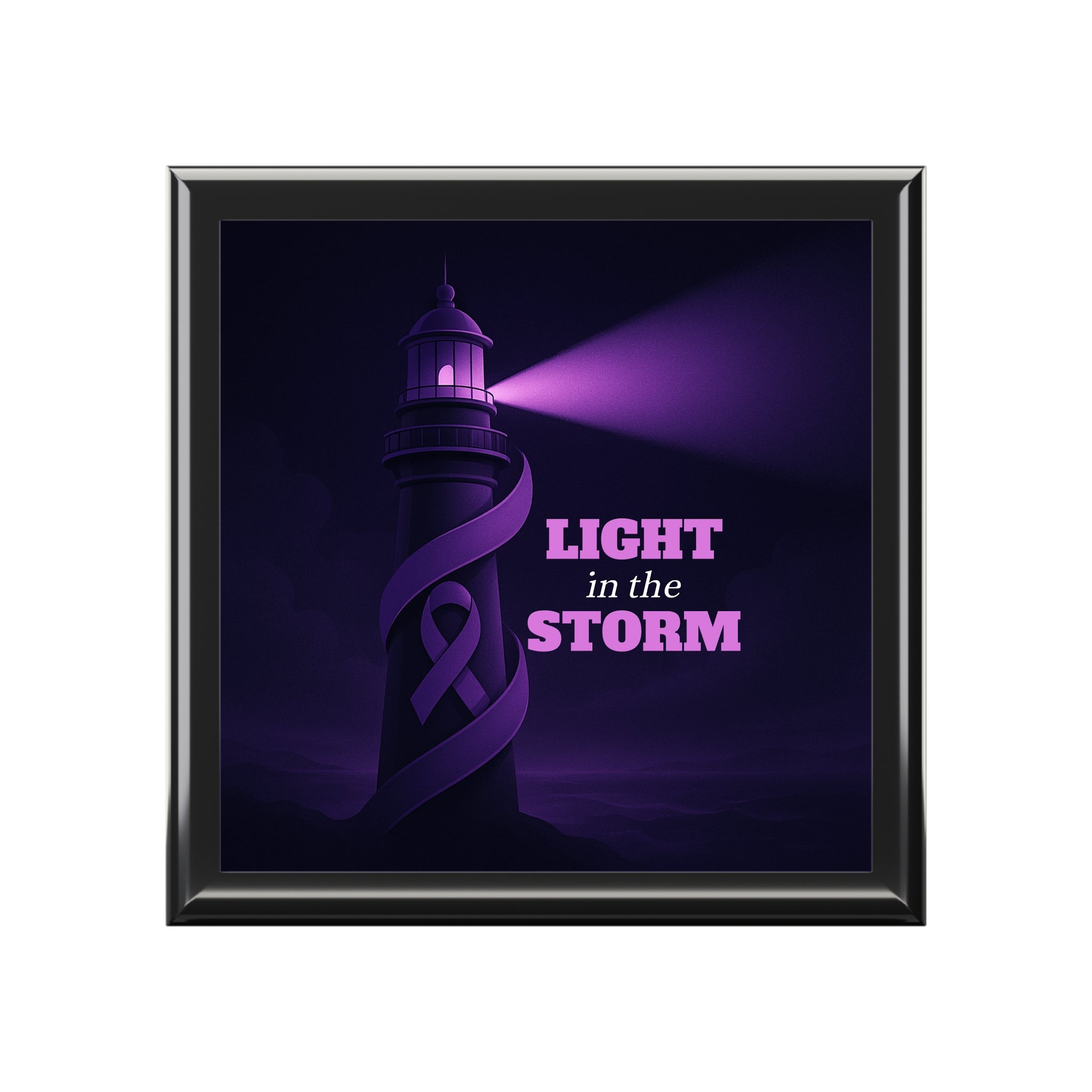 “Light in the Storm” Epilepsy Awareness Black Jewelry Box