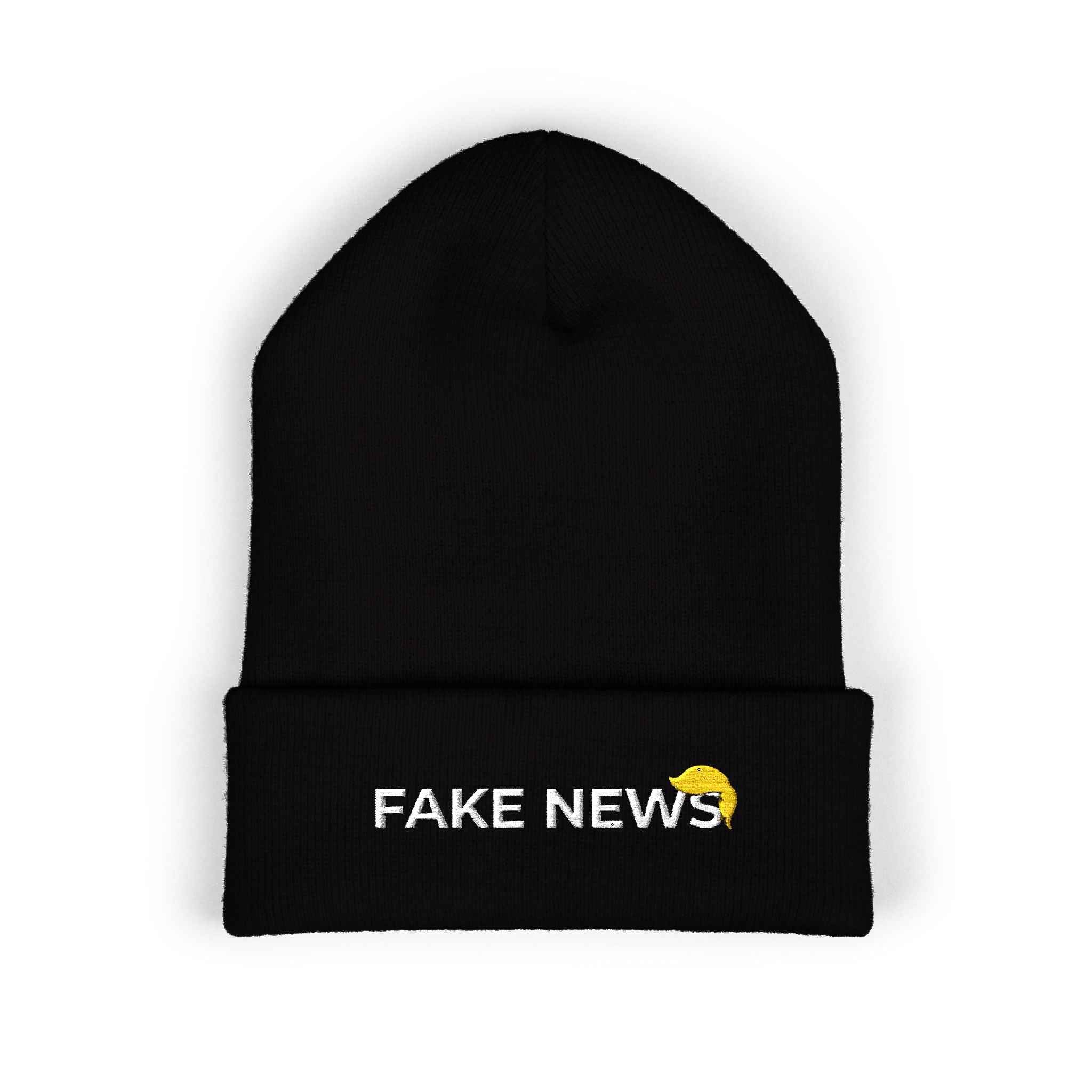 Fake News Embroidered Knit Beanie