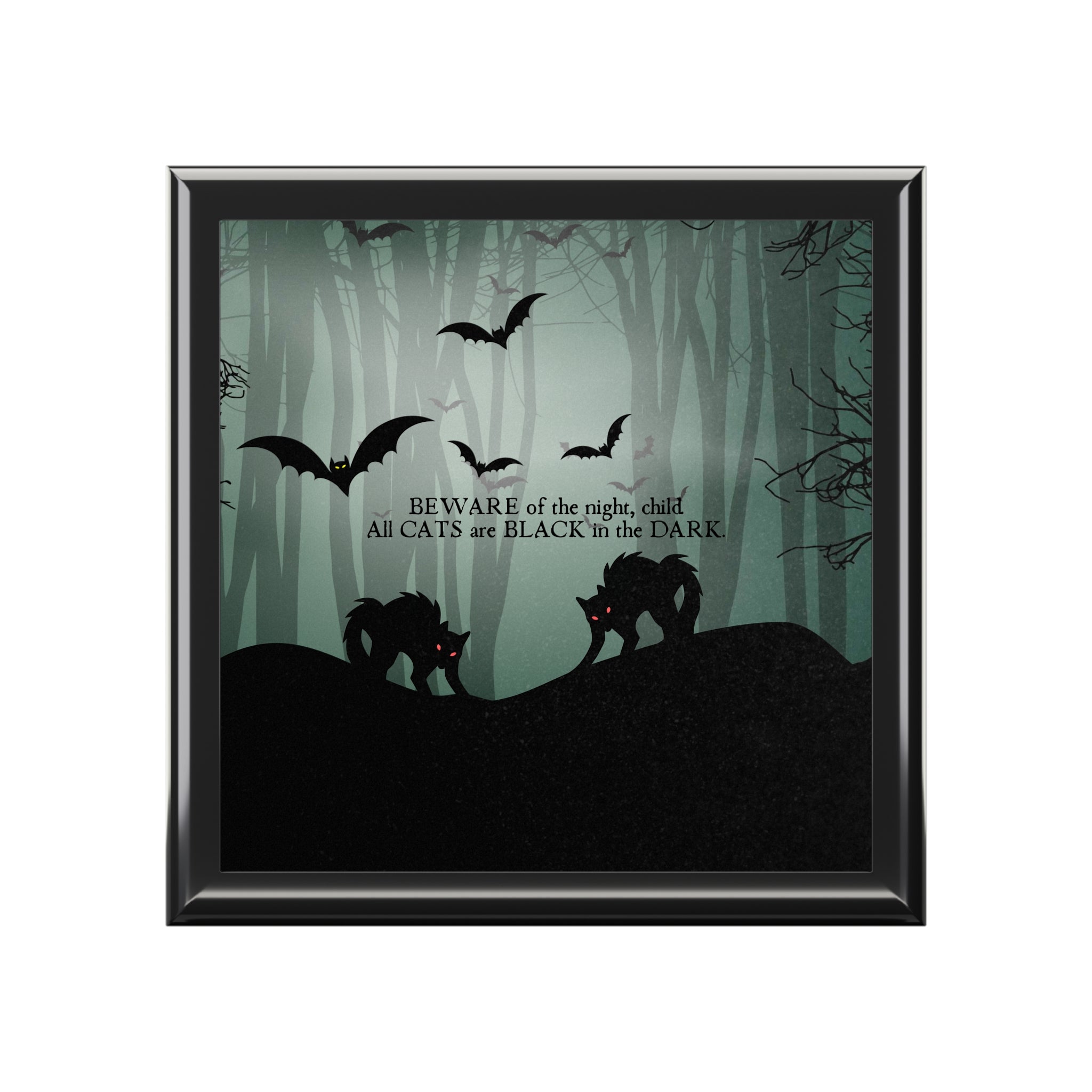 Photo depicting the ​Beware of the Night Jewelry Box from EpiAl's Shop.