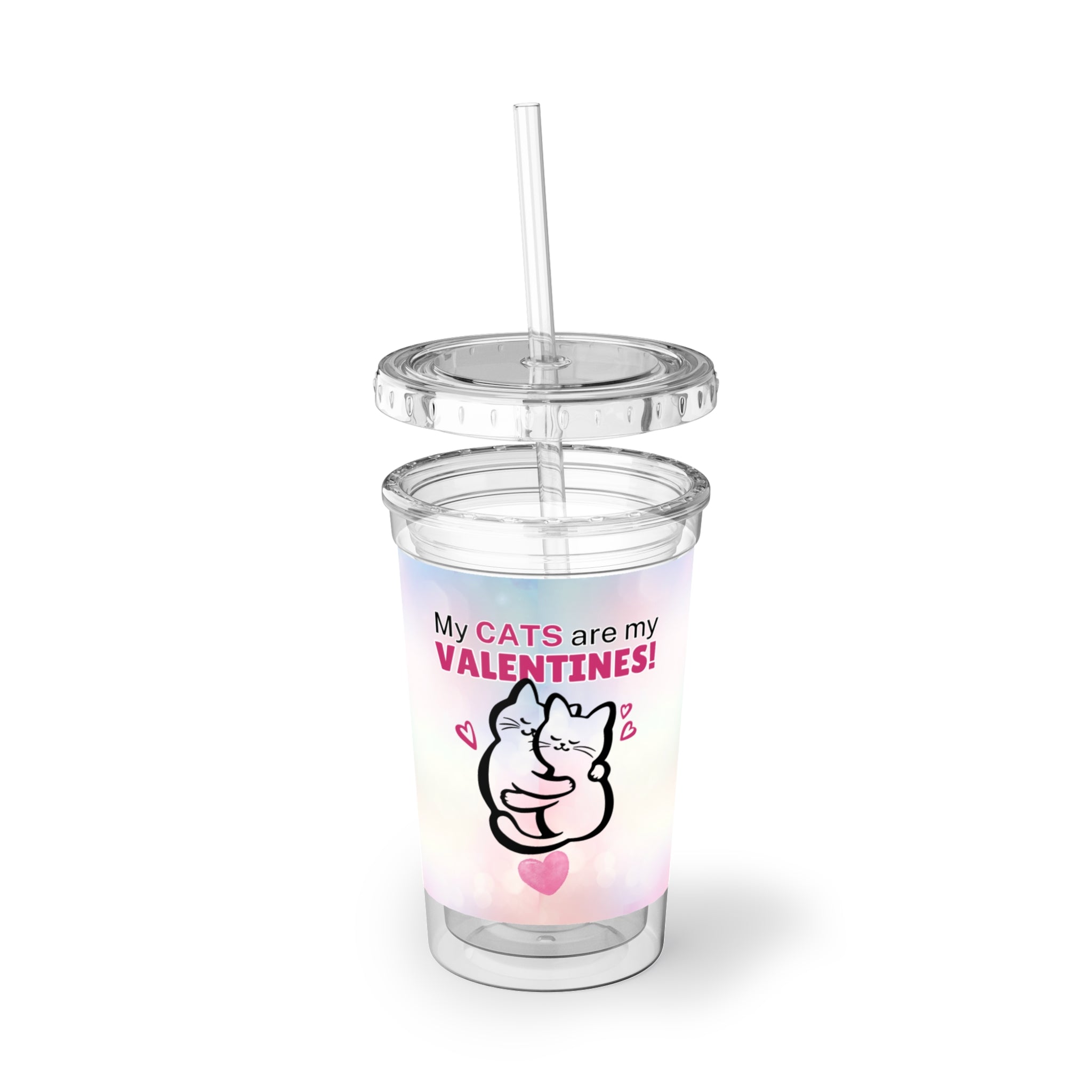 My Cats are my Valentines Suave Acrylic Cup - EpiAl's Shop