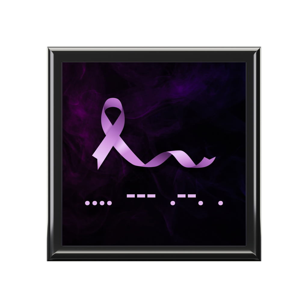“HOPE” Morse Code Epilepsy Awareness Jewelry Box