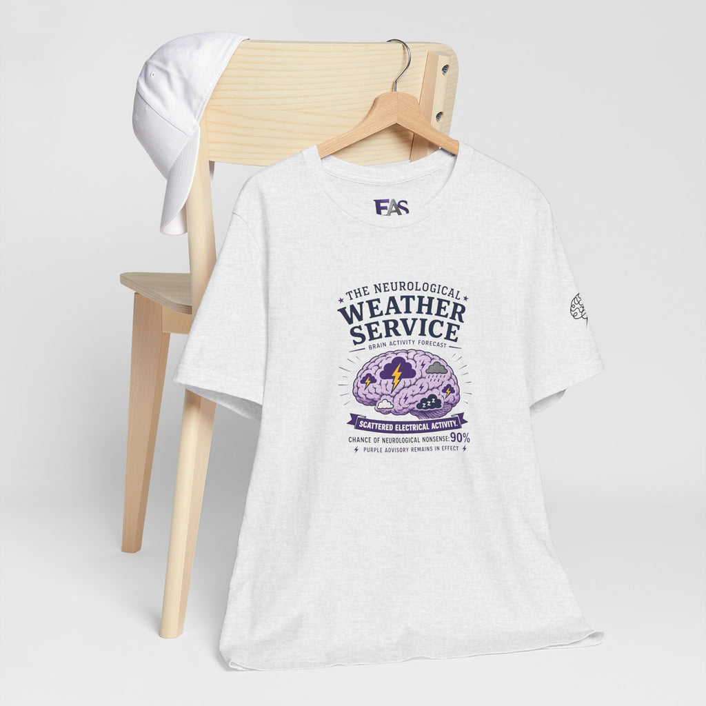 Neurological Weather Service Epilepsy Awareness T-Shirt | Brain Forecast Tee