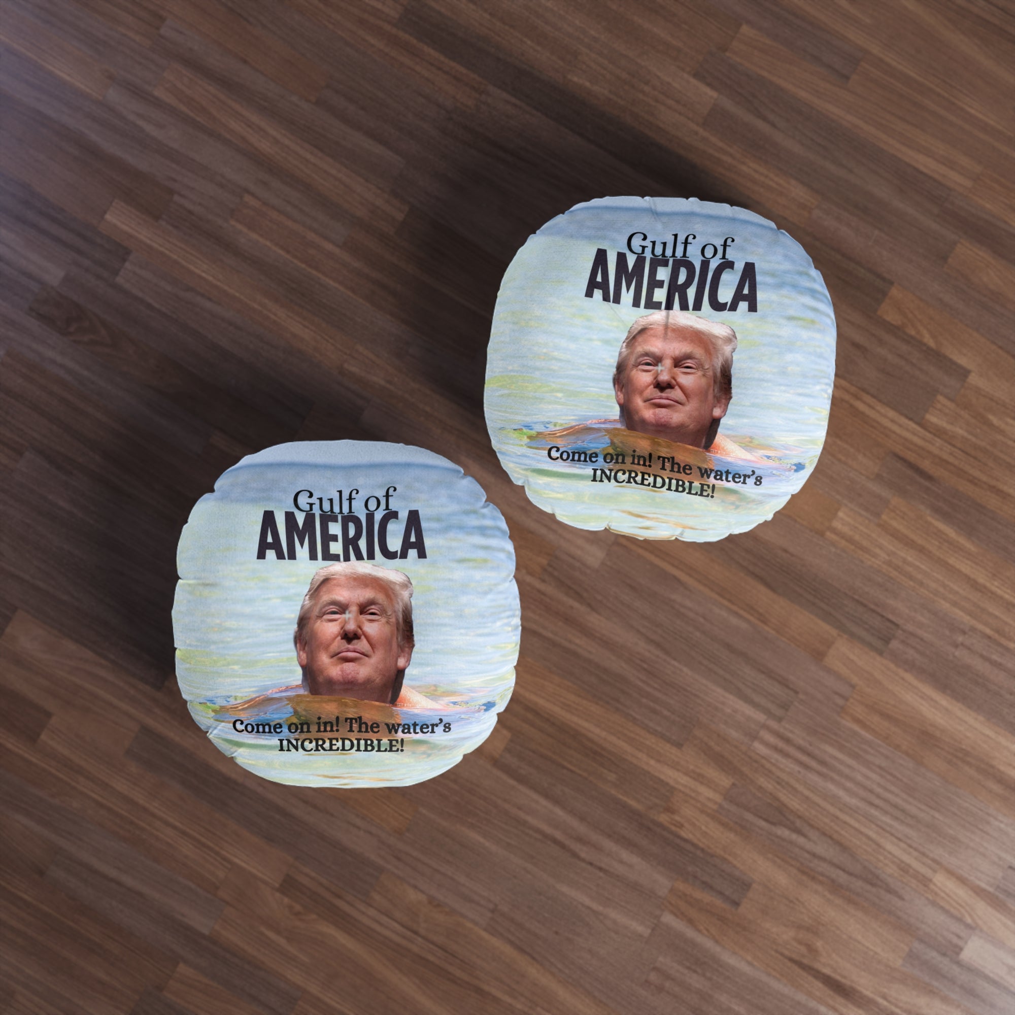 American Gulf Tufted Floor Pillow - Fun Trump Design for Home Decor