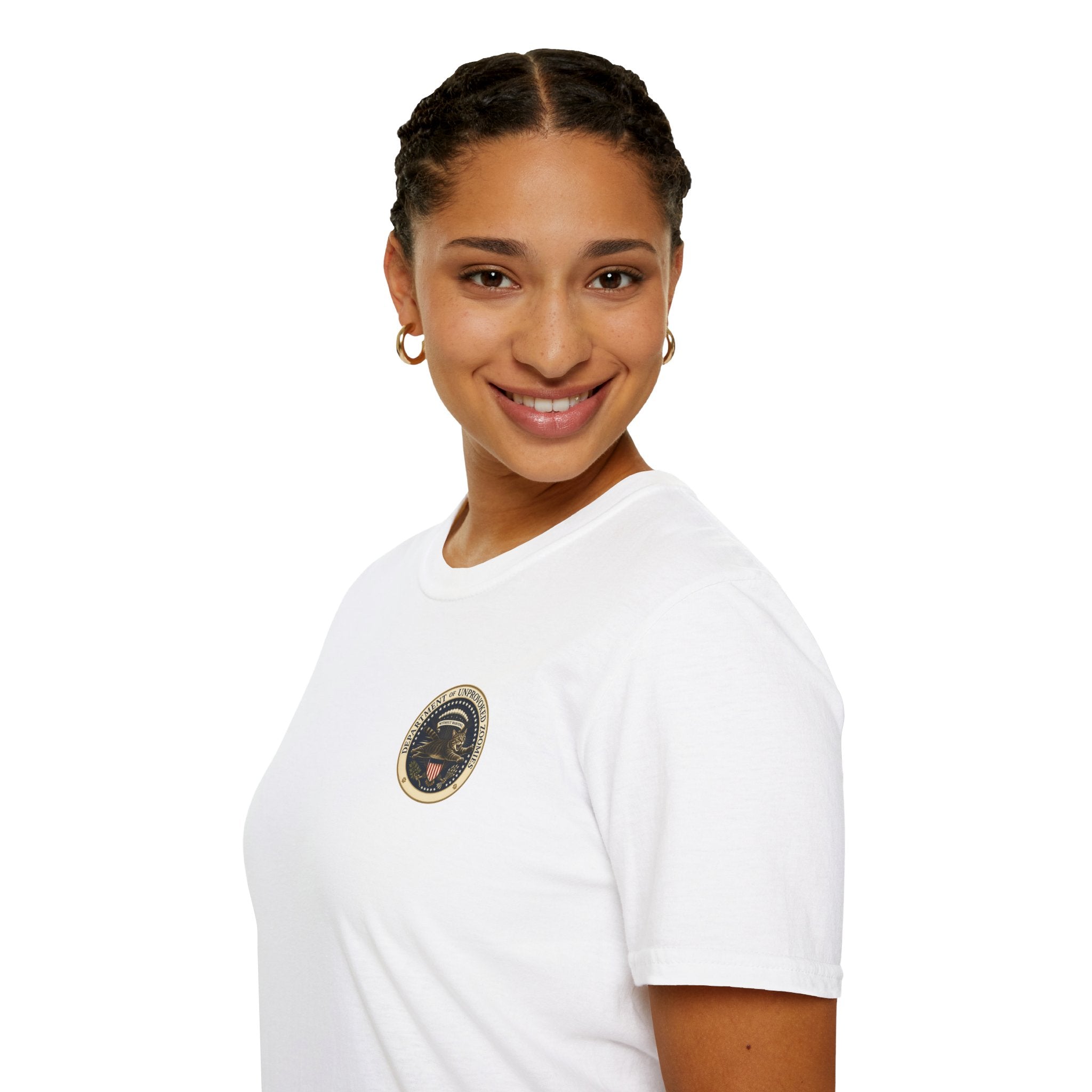 Department of Unprovoked Zoomies Cat T-Shirt | Faux Government Seal Tee