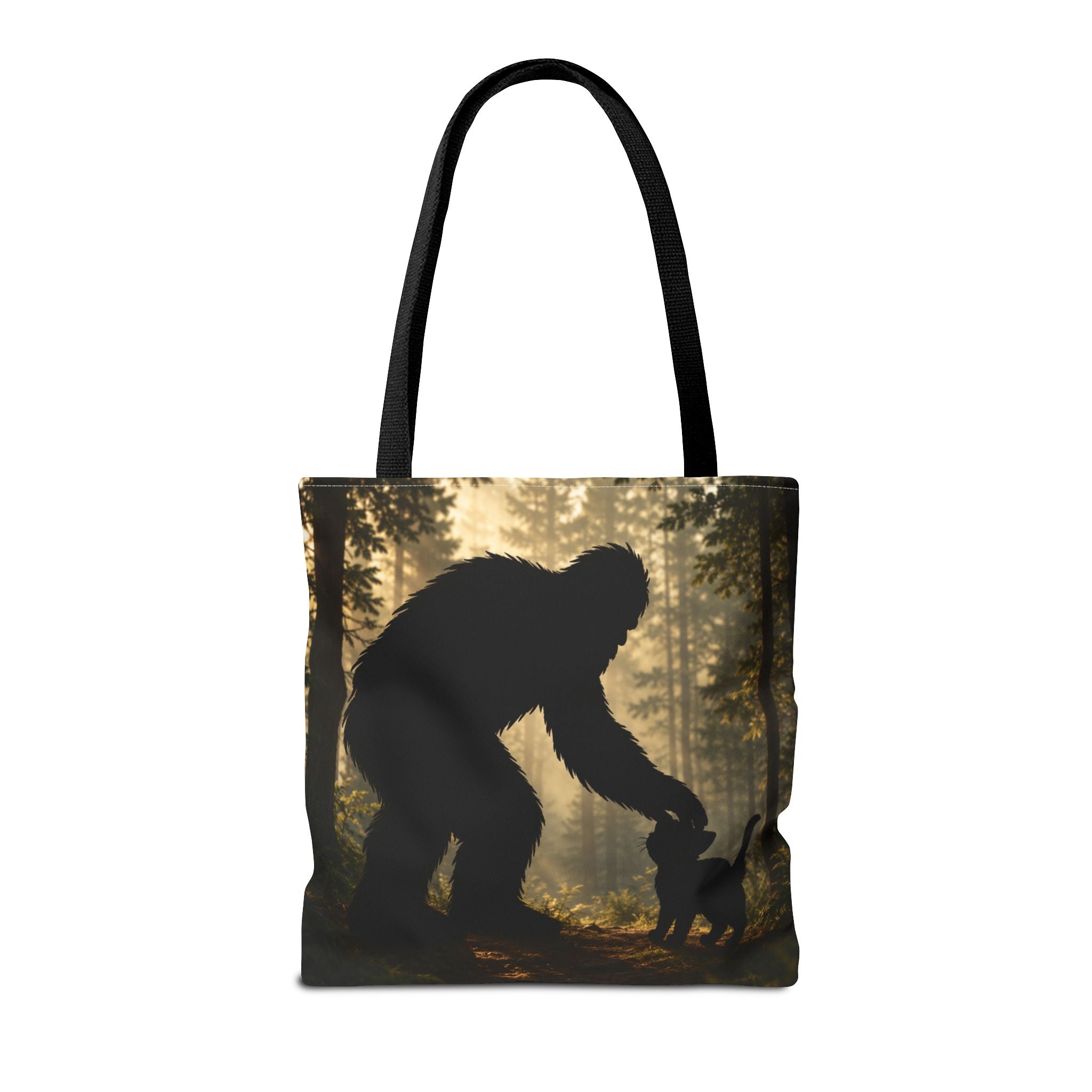 The Cat Saw It, Too Bigfoot & Cat Tote Bag