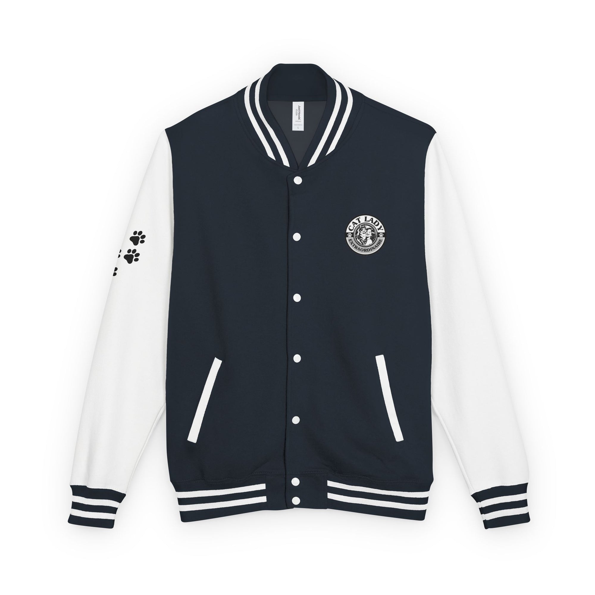 Cat Lady Extraordinaire Colorful Letterman Jacket