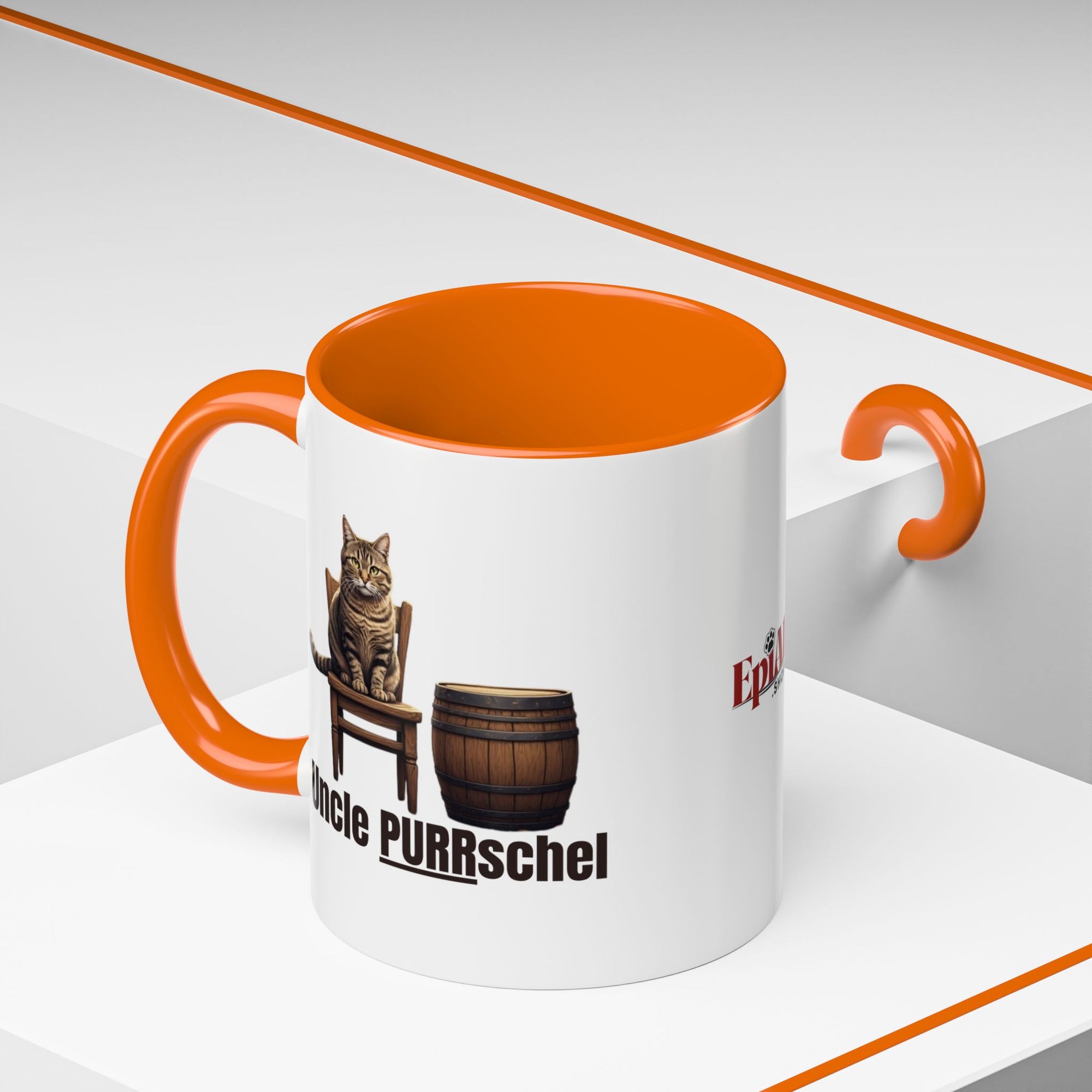 Humorous Uncle Purrschel Cat Accent Coffee Mug