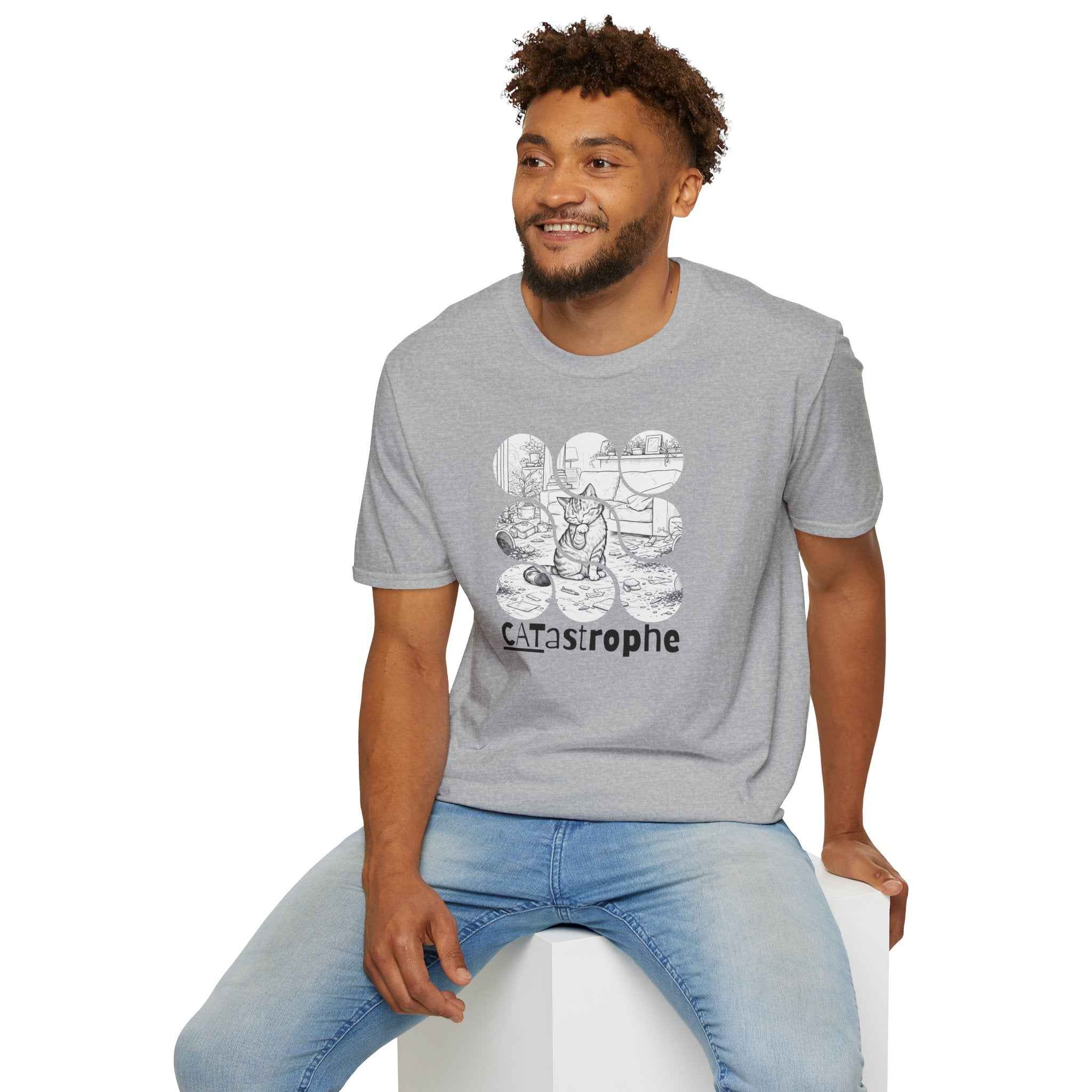 CATastrophe Cat Paw Unisex T-Shirt – Funny Cat Chaos Graphic Tee
