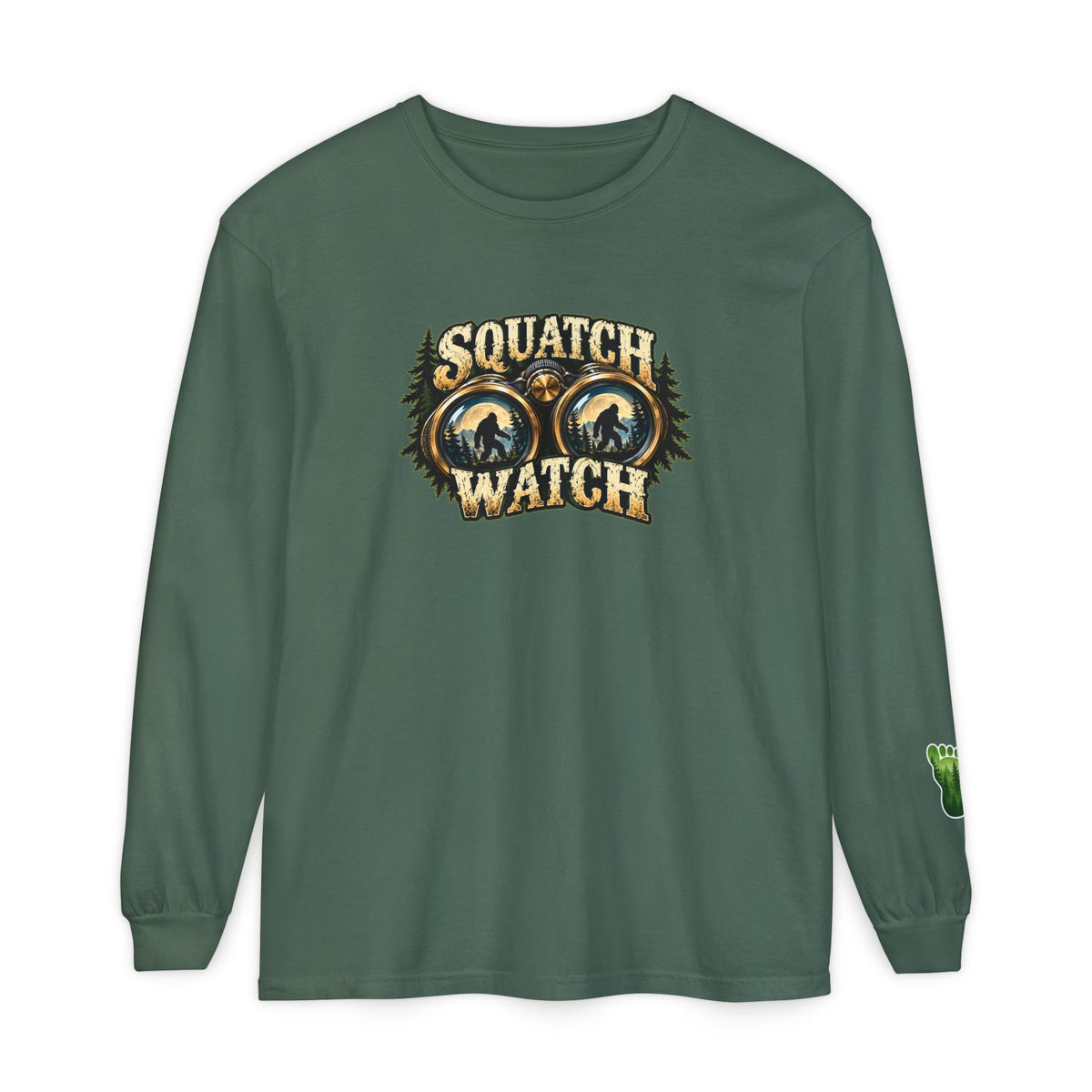 Squatch Watch Bigfoot Long Sleeve Shirt | Sasquatch Graphic Tee