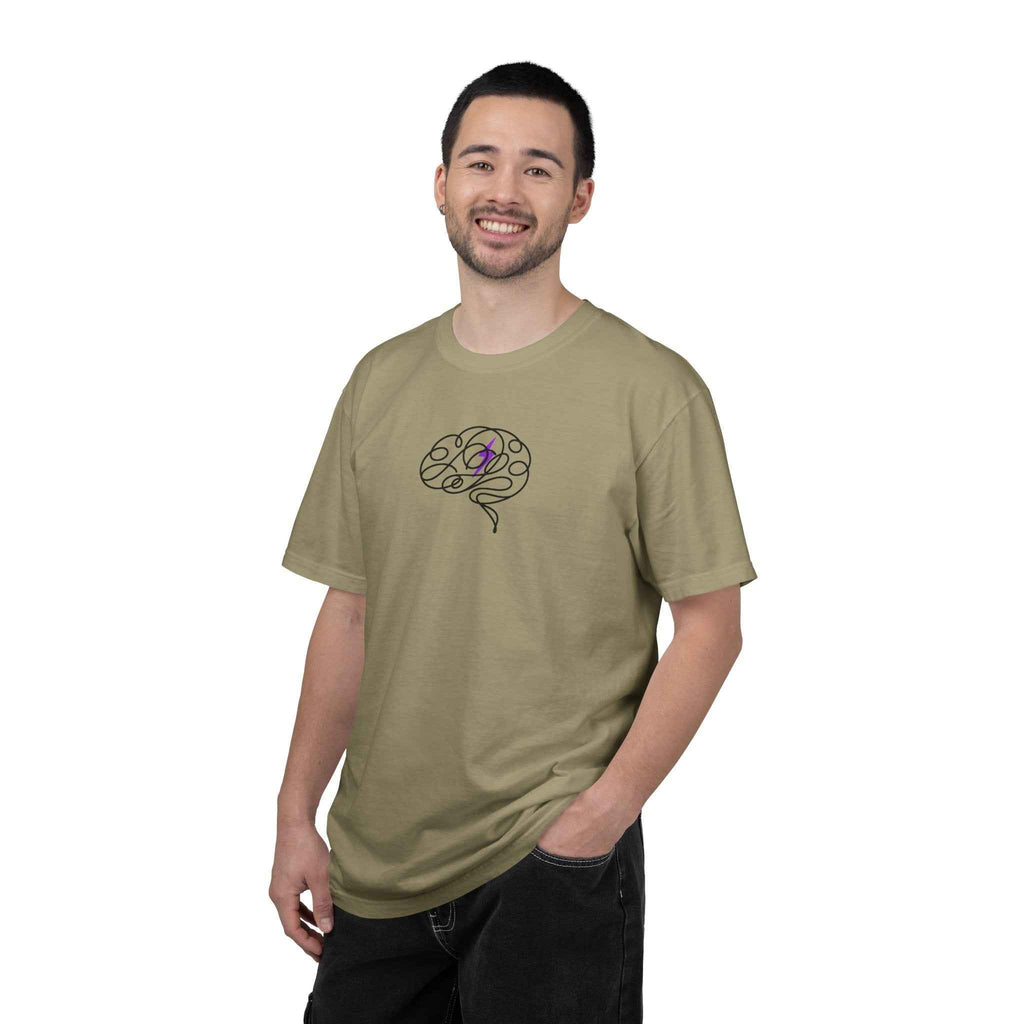 Abstract Brain Line Art T-Shirt – Epilepsy Awareness Edition