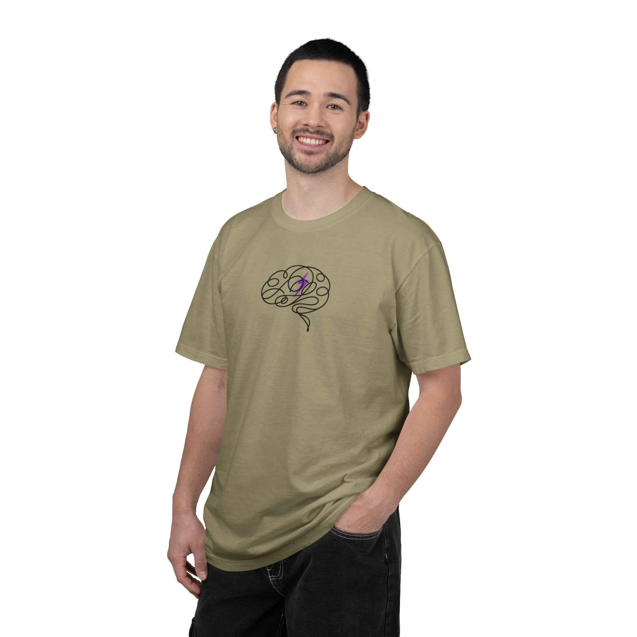 Abstract Brain Line Art T-Shirt – Epilepsy Awareness Edition