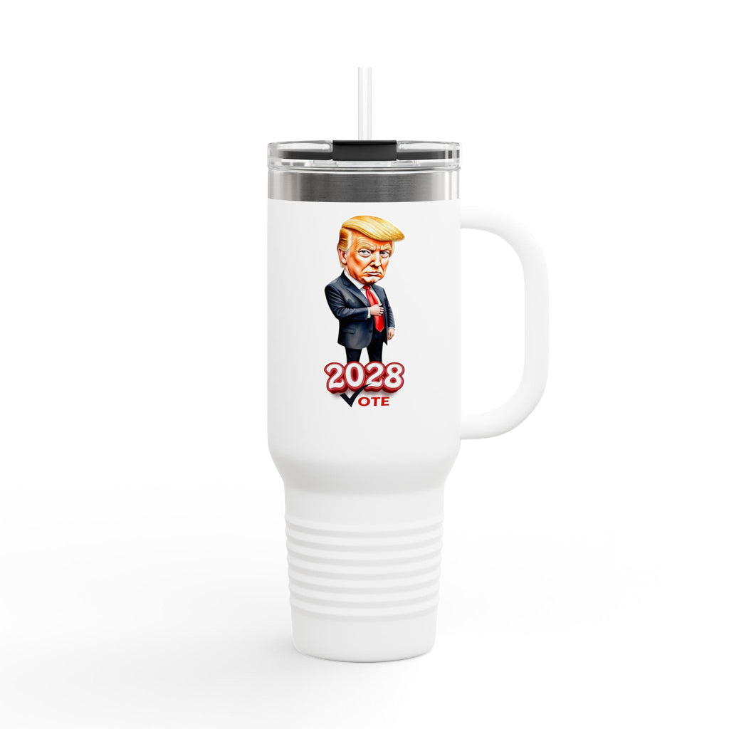 Insulated Travel Mug - 40oz ‘2028 Vote’ Design for Politically Engaged Adults