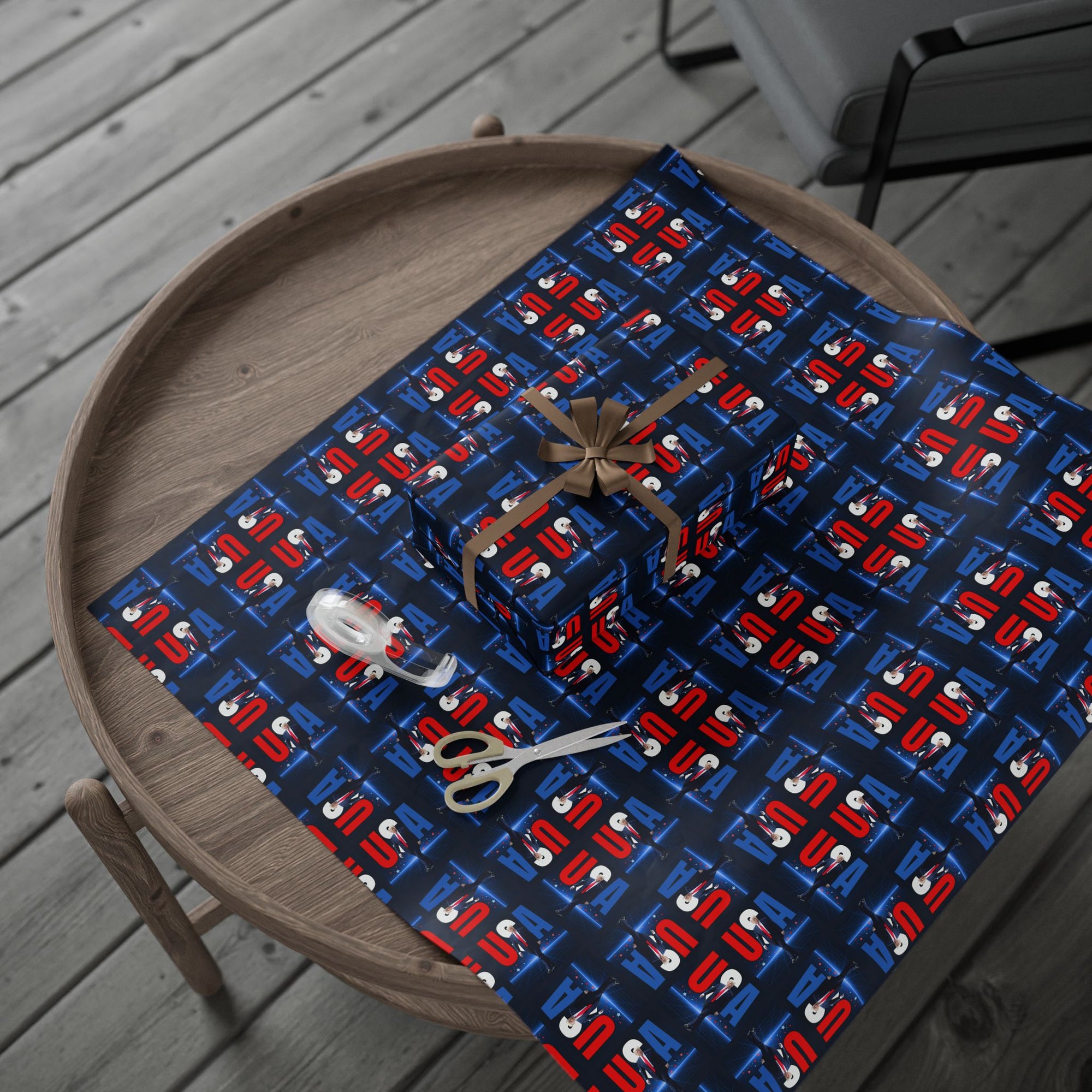 Patriotic USA Wrapping Paper for Celebrations and Holidays