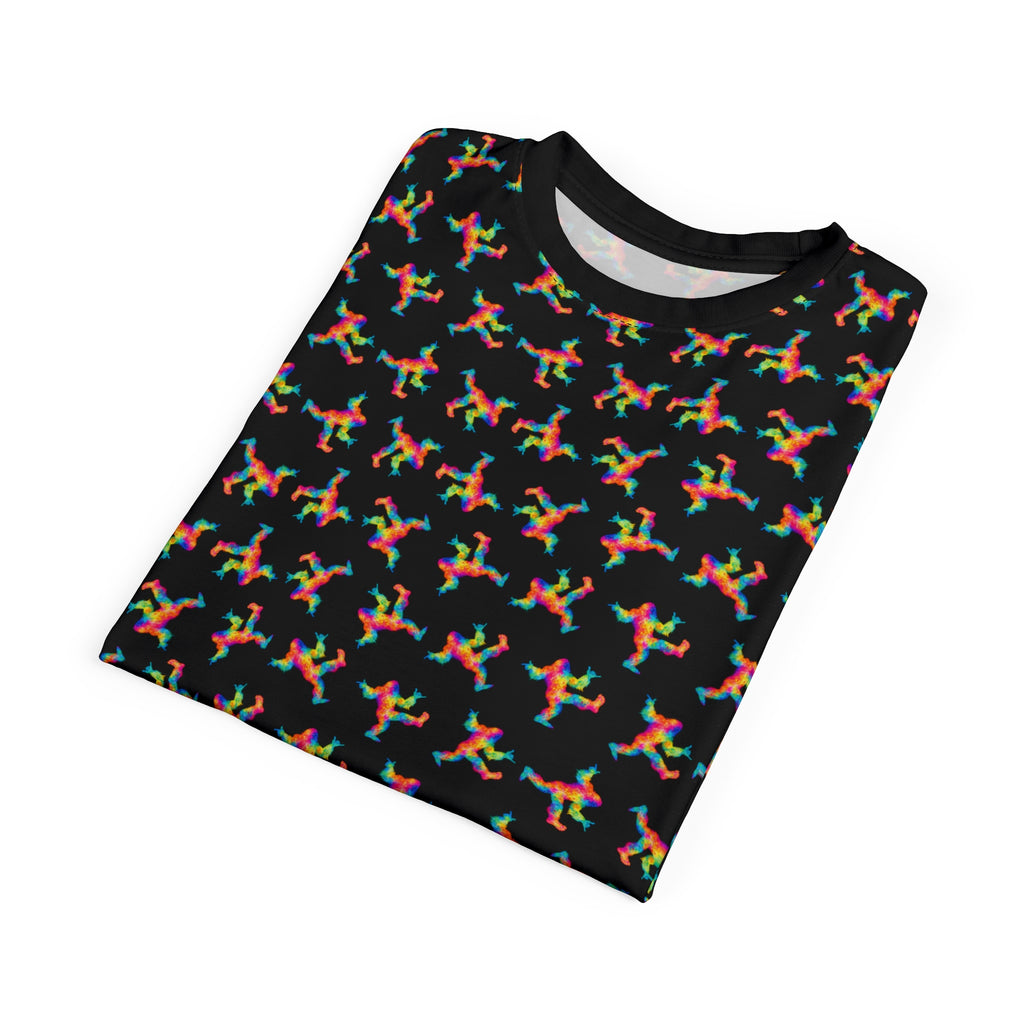 Psychedelic Bigfoot All-Over Print T-Shirt | Rainbow Sasquatch