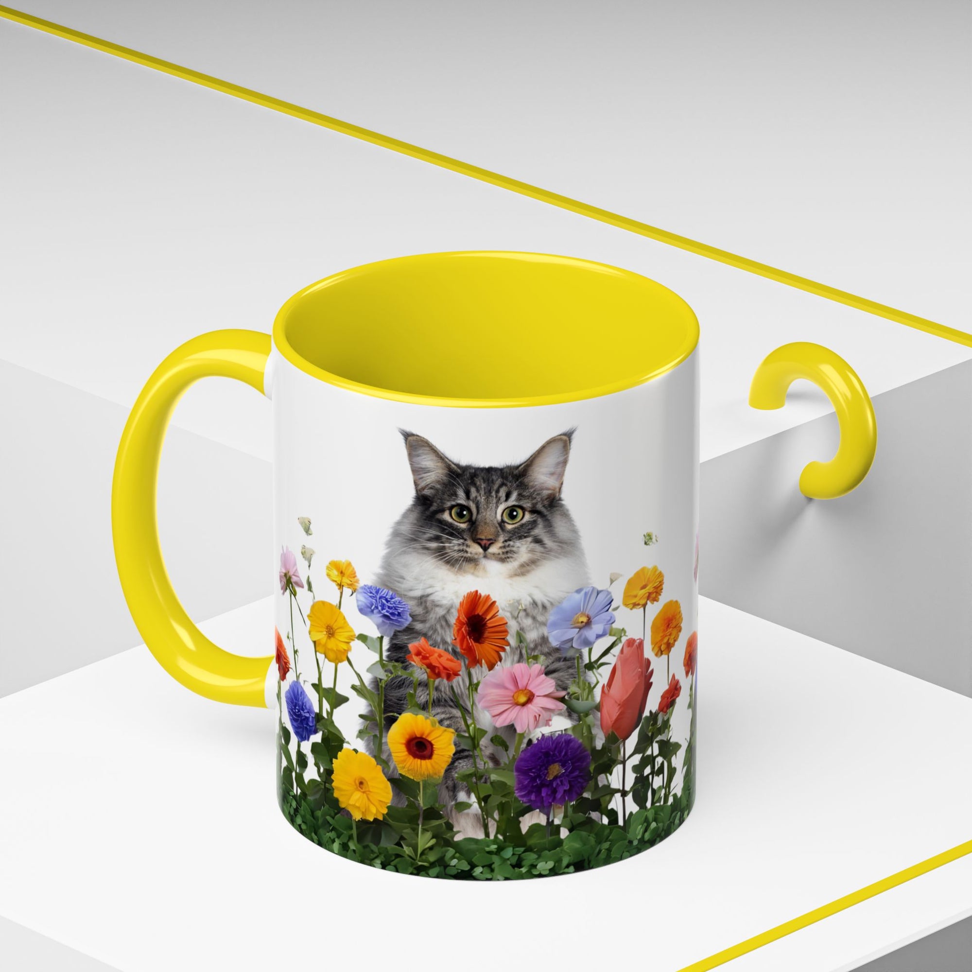 Floral Cats Coffee Mug