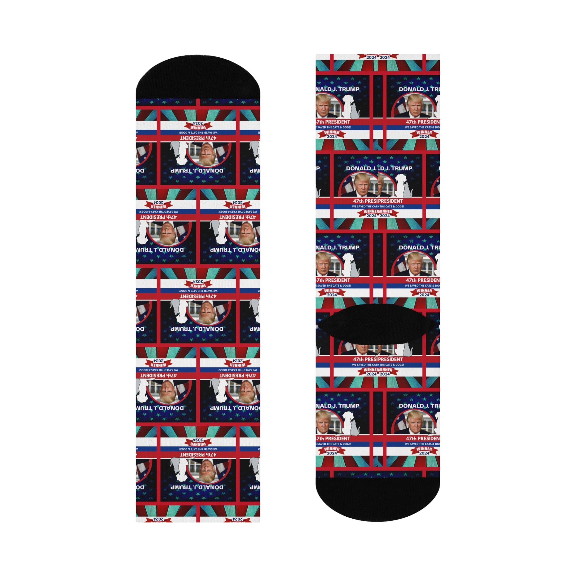 Donald Trump 47th President Cushioned Crew Socks