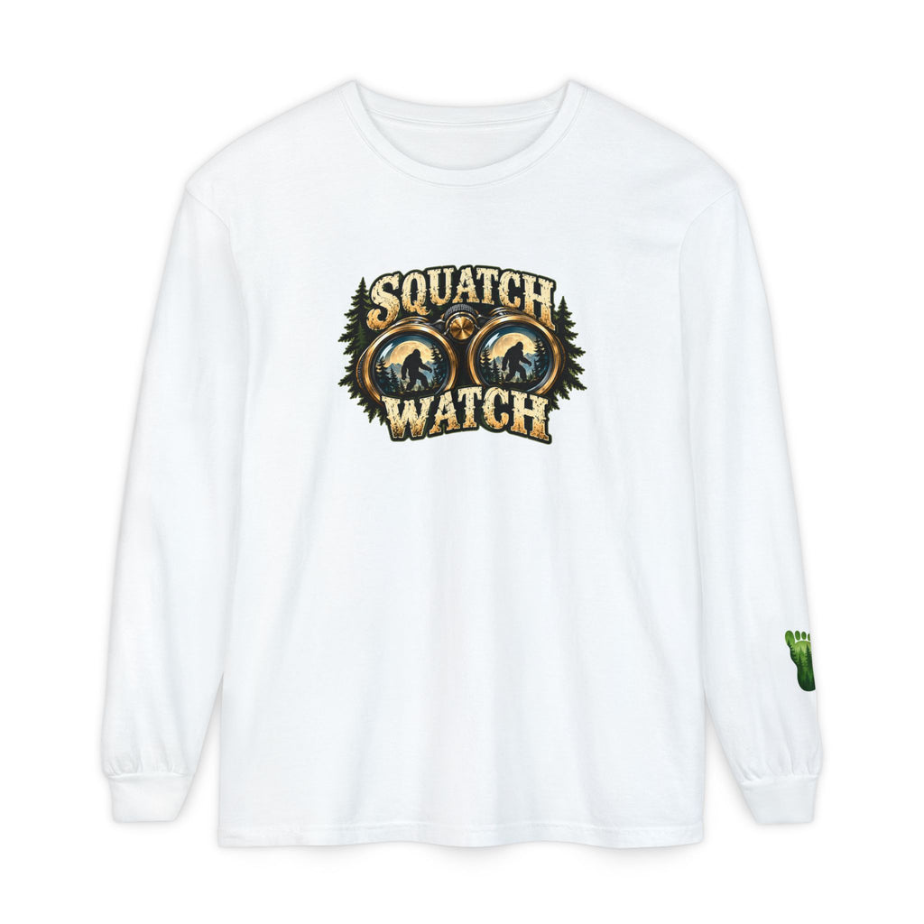 Squatch Watch Bigfoot Long Sleeve Shirt | Sasquatch Graphic Tee