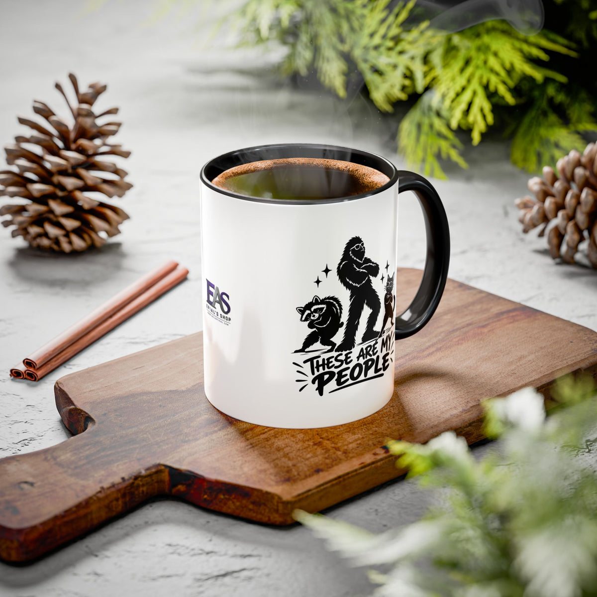 These Are My People Bigfoot, Raccoon & Cat Accent Coffee Mug | 11oz & 15oz