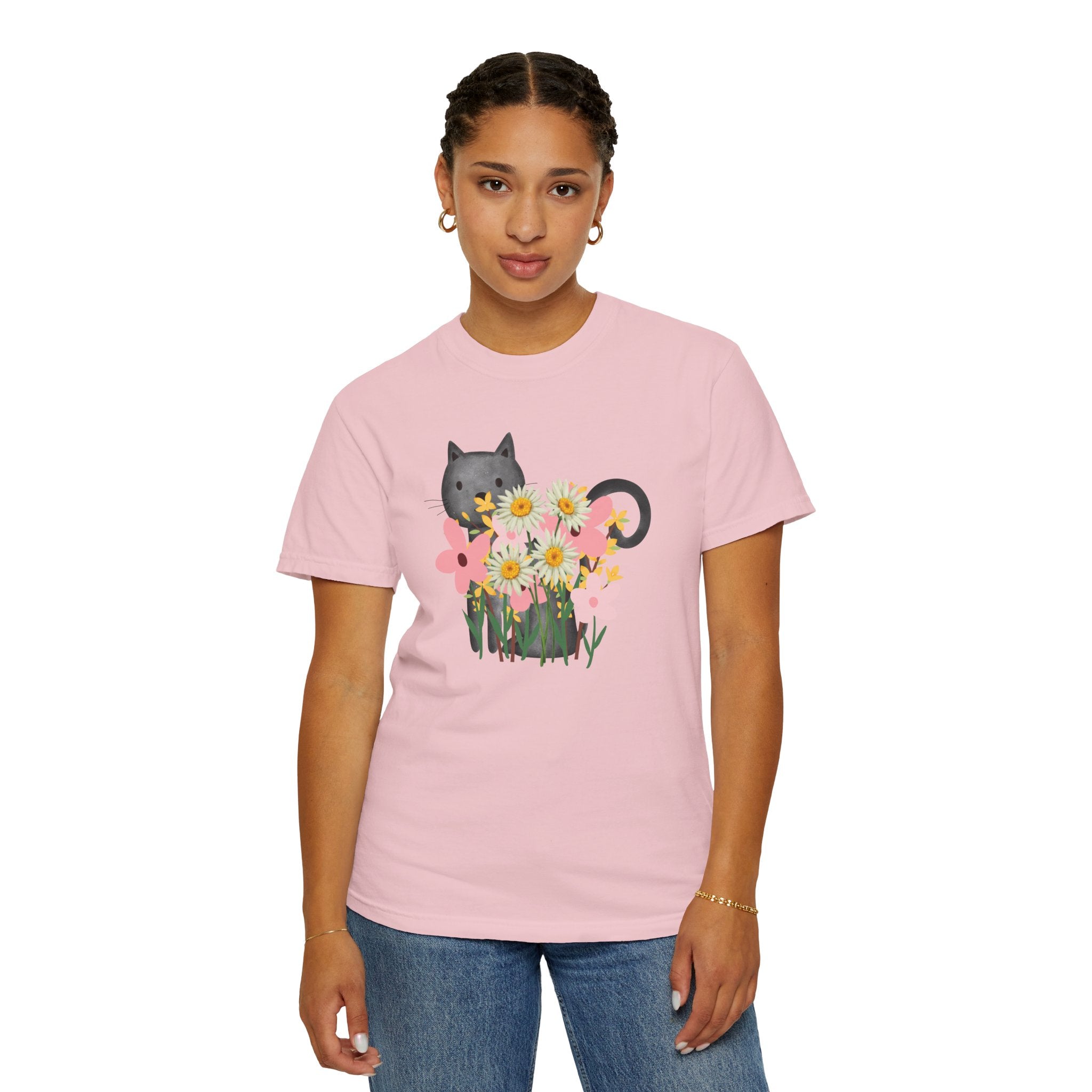 Women’s Floral Cat T-Shirt