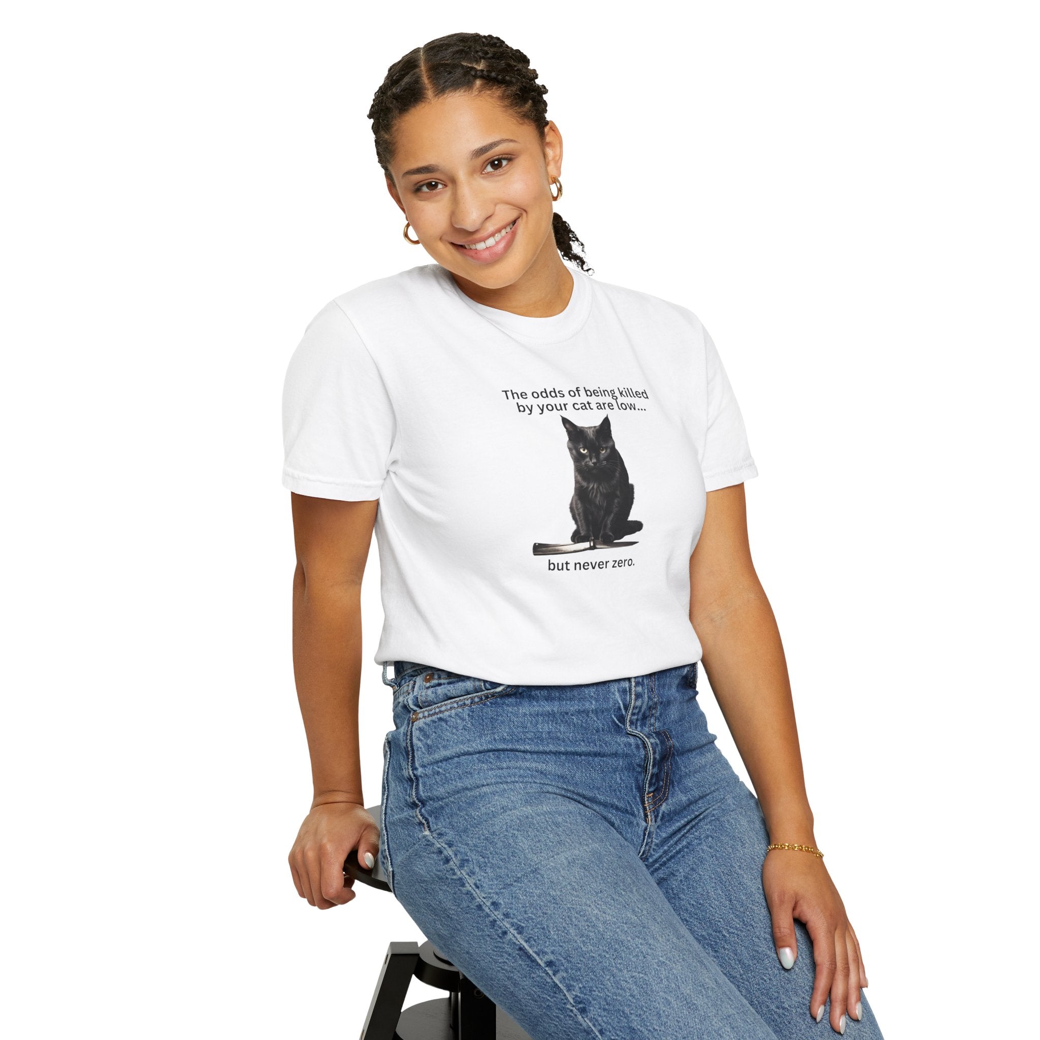 Photo depicting the ​Odds Unisex Garment-Dyed T-shirt from EpiAl's Shop.
