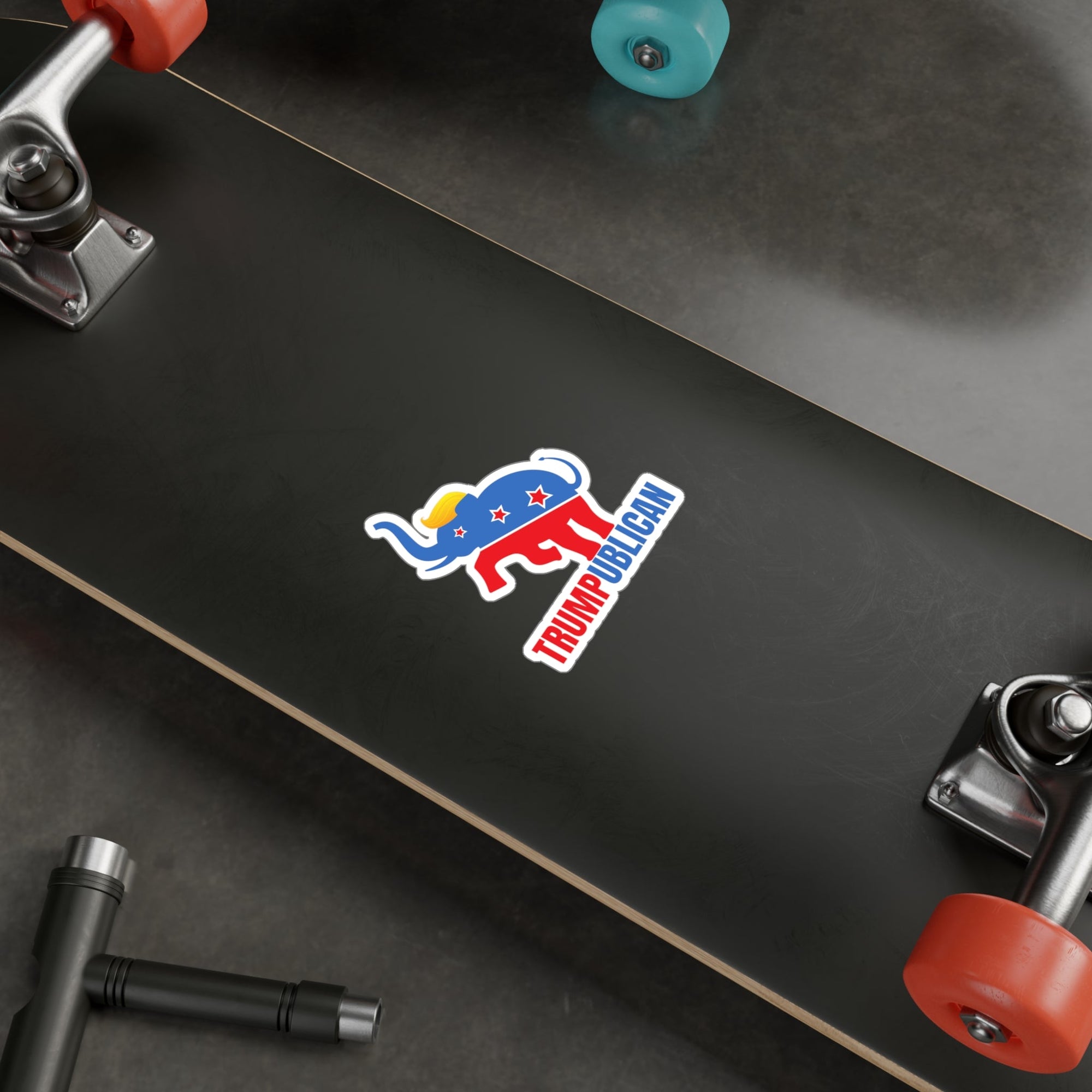 Trumpublican Elephant Vinyl Decal - Funny Political Sticker for Car, Laptop, or Home Printify