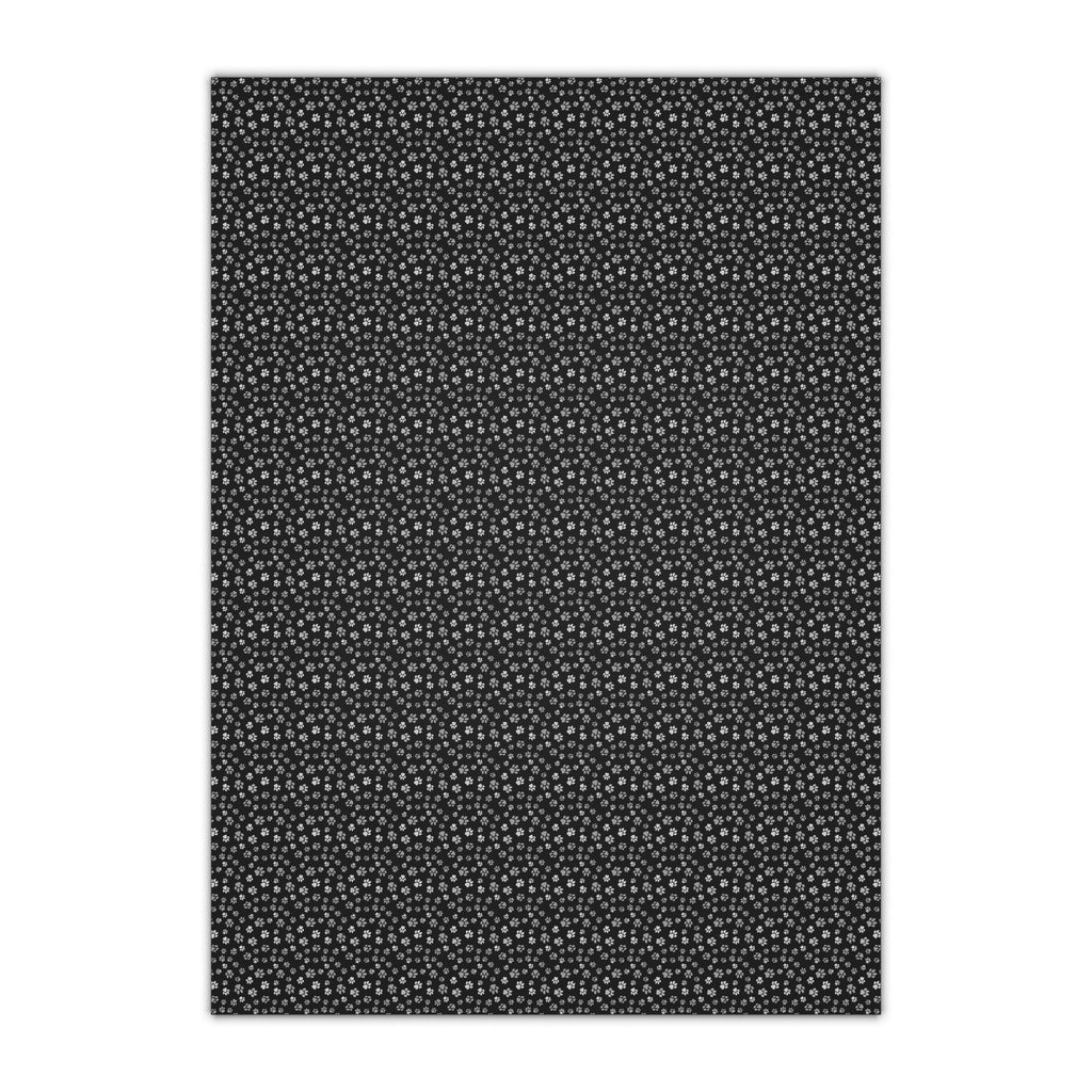 Black Paws Gift Wrapping Paper Sheets, 1pc